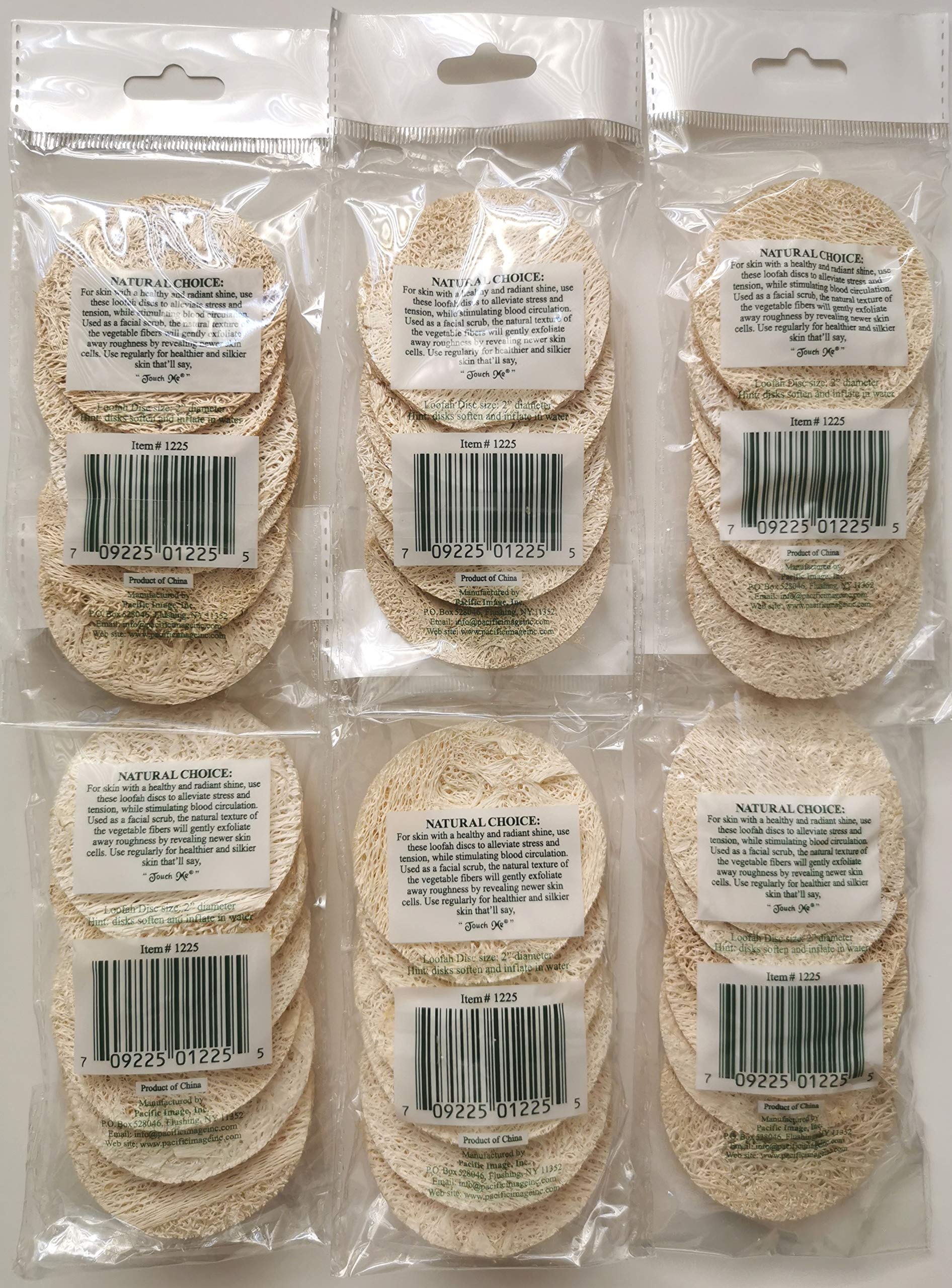 36 Loofah Loofa Facial Complexion Skin Discs Pads (Set of 6 Bags, Each Bag has 6 disks)