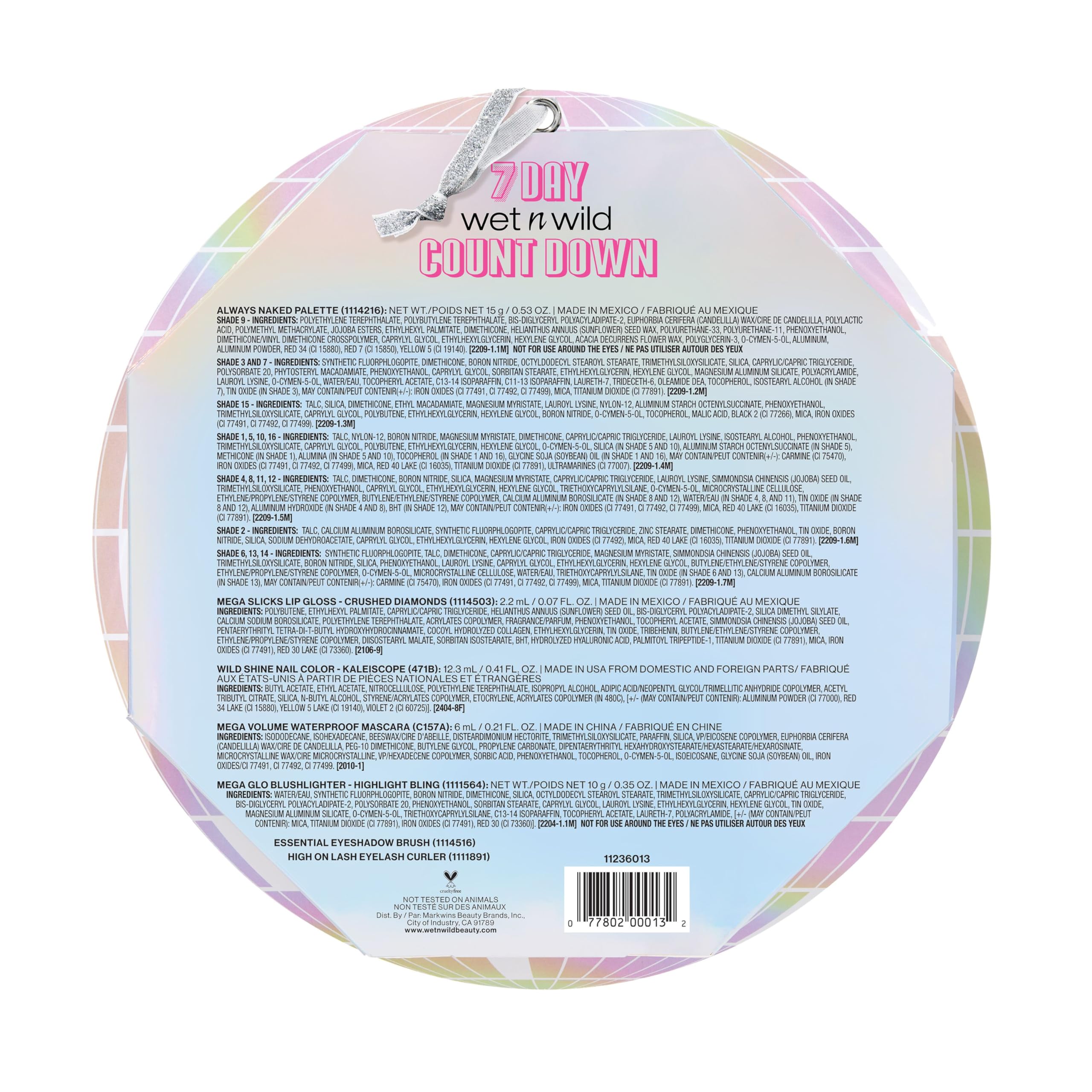 wet n wild Holiday Countdown Calendar