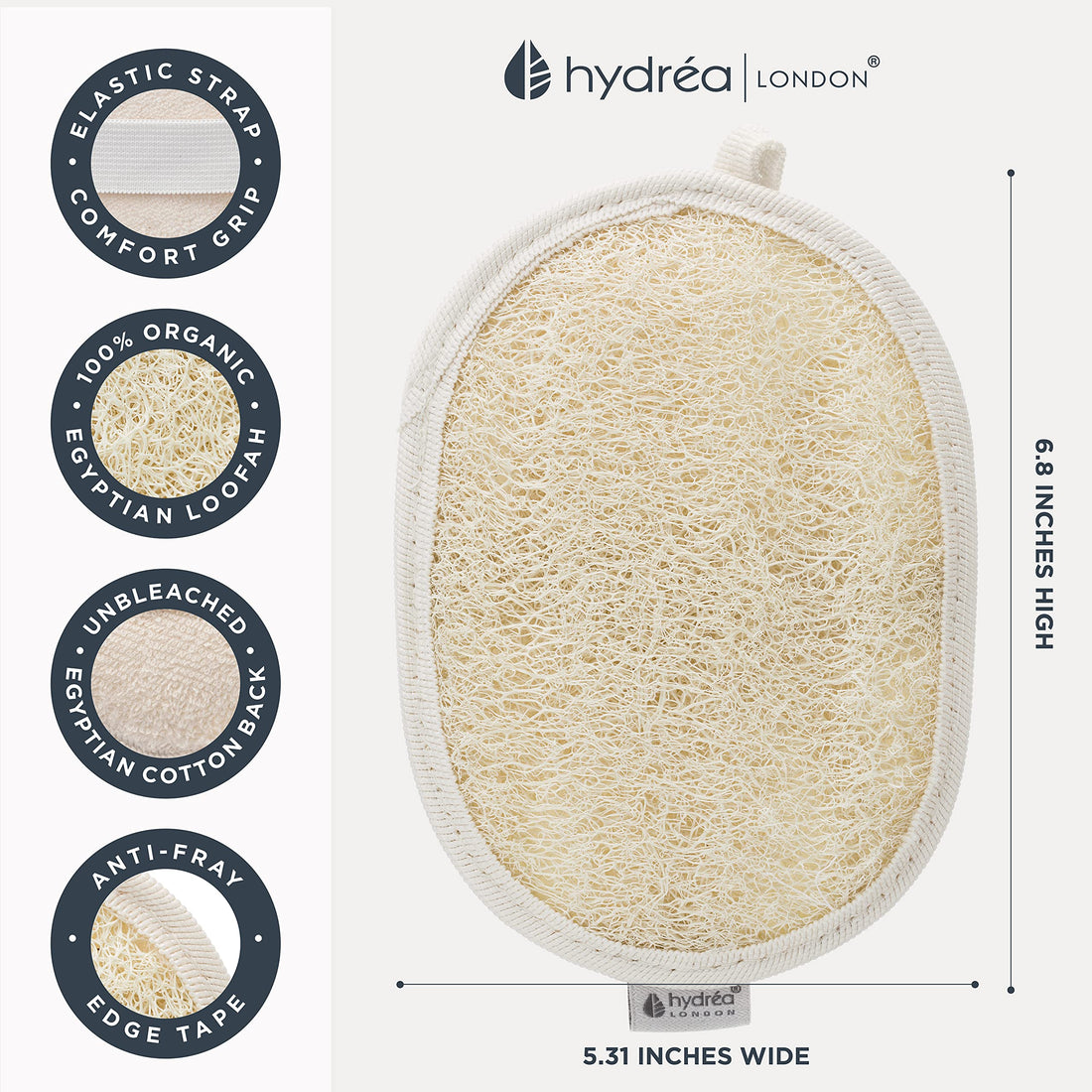 Organic Egyptian Loofah Exfoliating Body Pad - Luxury Body Exfoliator