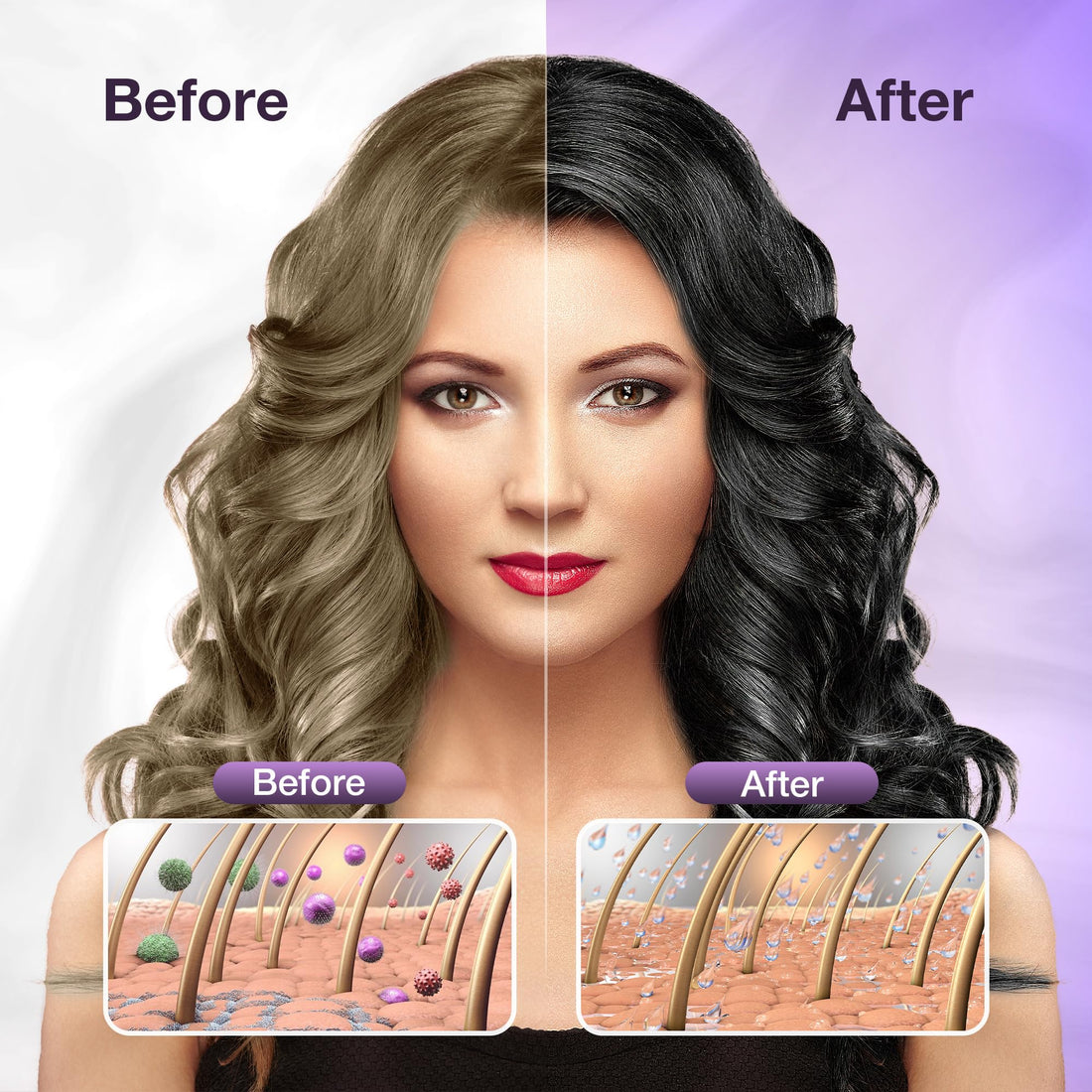 Leorx Black Hair Dye - 3 In 1 Instant Herbal Coloring Shampoo For Gray Hair - Women & Men - Shampoo Para Canas Mujer