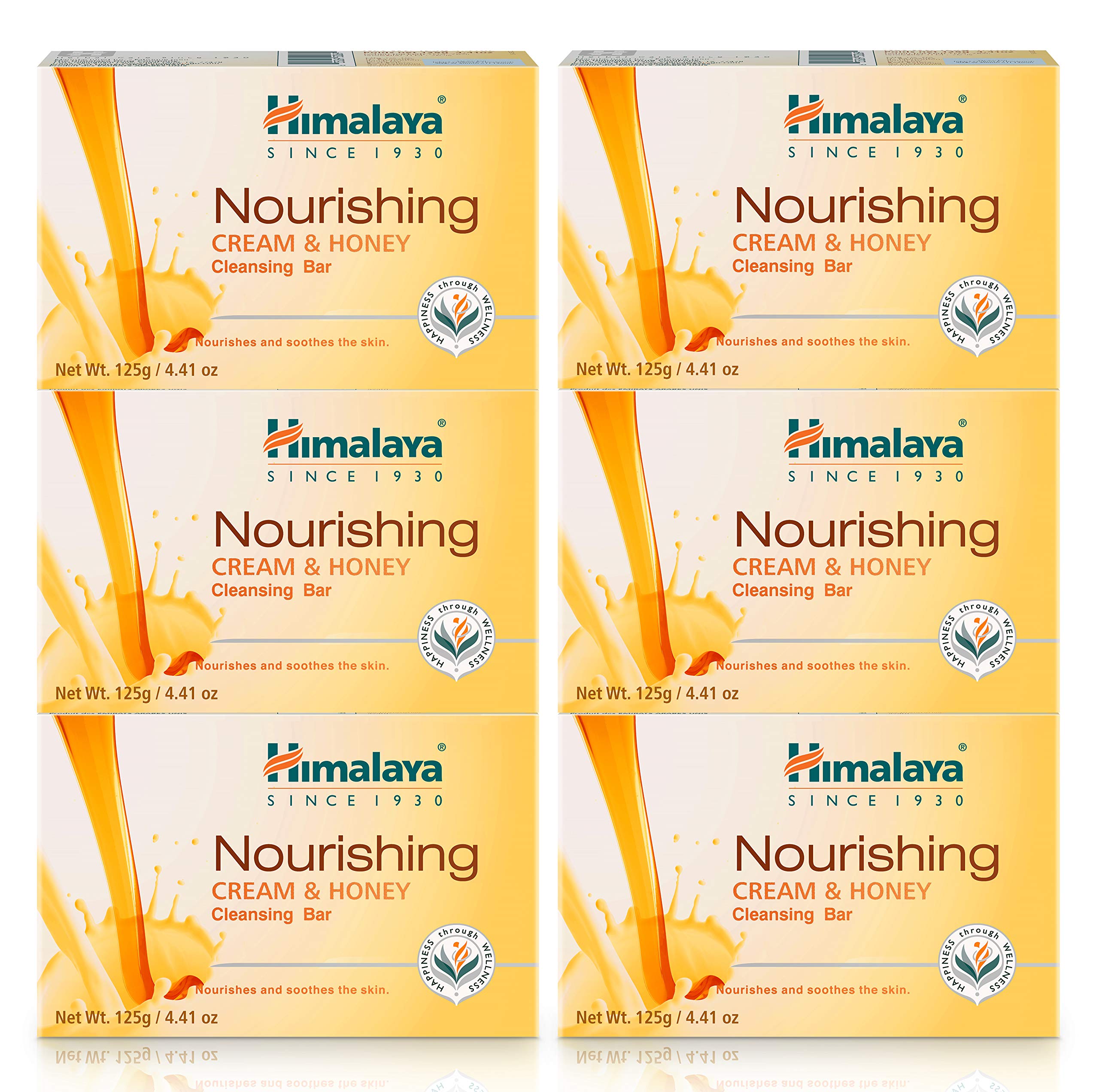 Himalaya Nourishing Cream & Honey Cleansing Bar 125g (6 Pack)