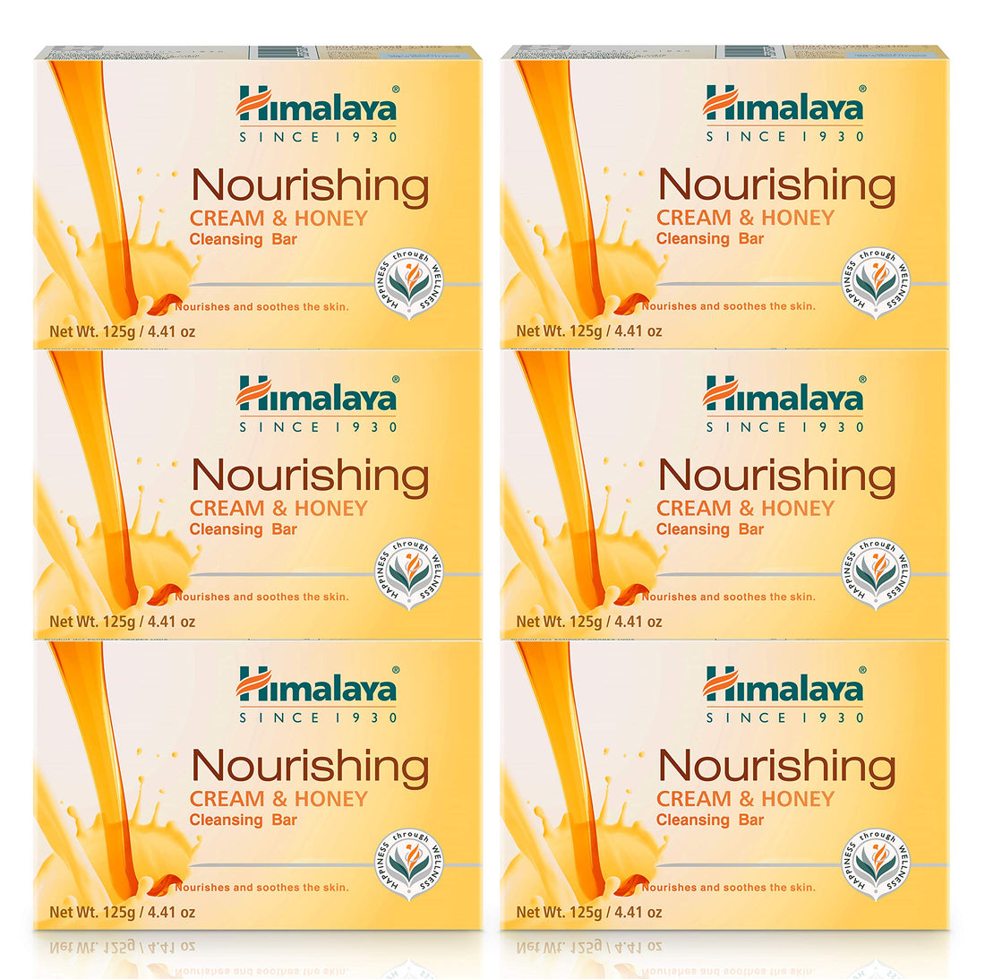 Himalaya Nourishing Cream & Honey Cleansing Bar 125g (6 Pack)