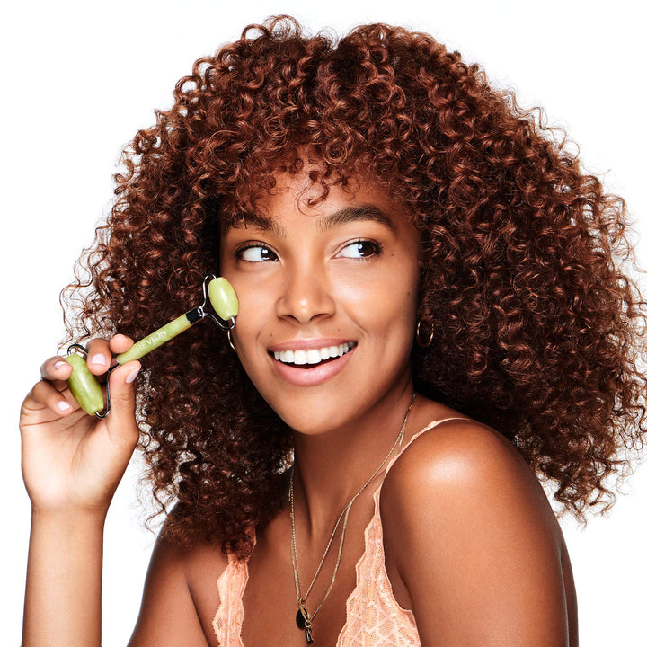 Revlon Jade Stone Facial Roller, Dual-Sided Face Massager to Cool and De-Puff