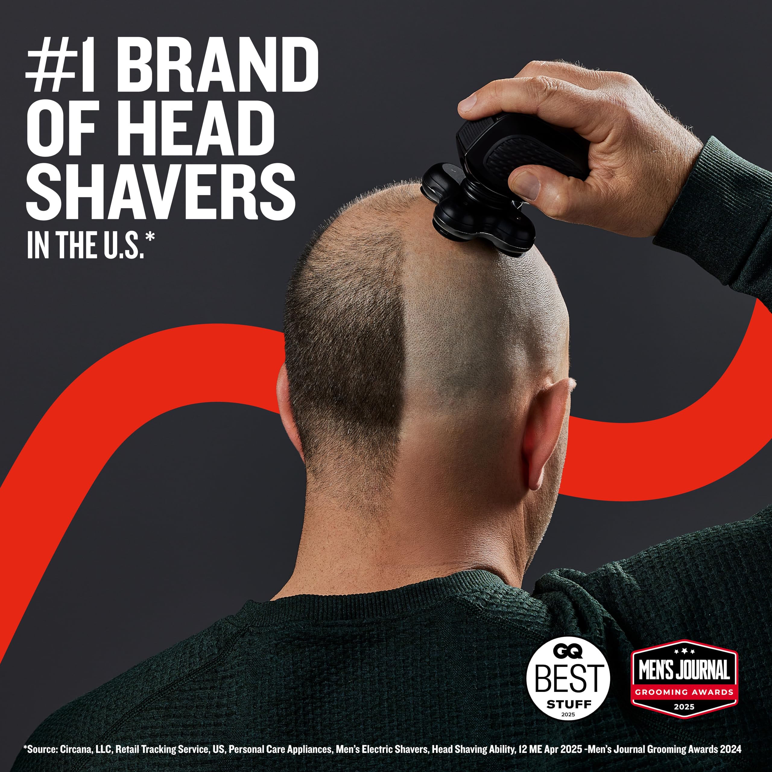 Remington Balder Pro Electric Razor for Head XR7000A - Premier Wet/Dry Bald Head Shaver, Flex Blades for a Close Shave, Cordless Rechargeable, Effortless Head Shaving with Precision Dual Track Heads