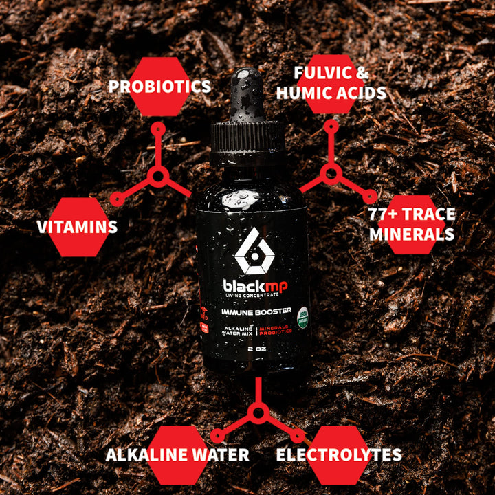 Immune Booster Drops - Pharmaceutical Grade Fulvic & Humic Acids & USDA Certified Organic Probiotics. Restores Gut Health, Strengthens Immune System & Bodily Functions. - 2oz