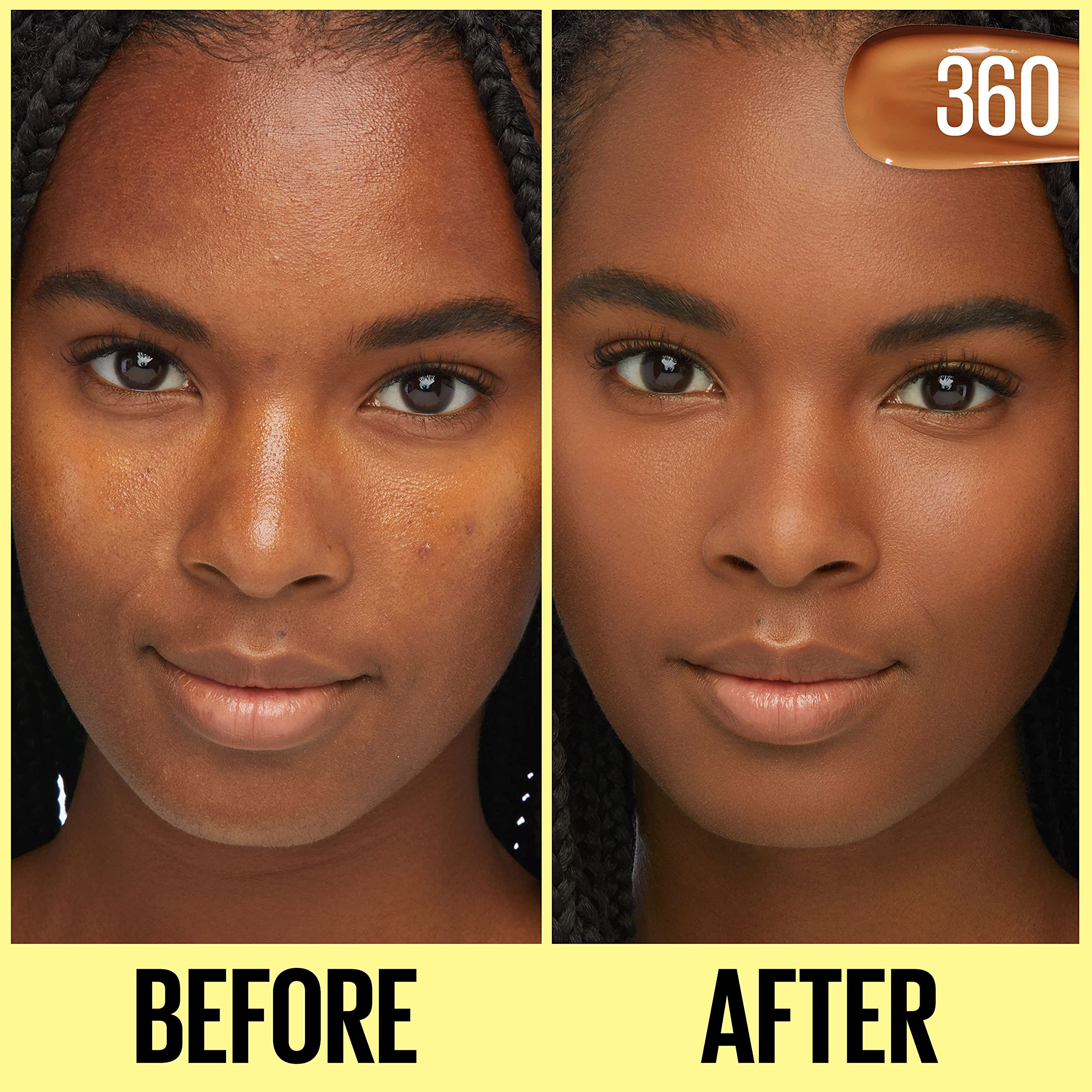 Maybelline Fit Me Tinted Moisturizer, Natural Coverage, Face Makeup, 360, 1 Count