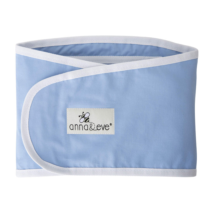 Anna & Eve - Swaddle Strap - Adjustable Arms-Only Baby Swaddle, 100% Cotton, Prevents Overheating - Large Size Fits Chest 16 to 20.5 - Blue
