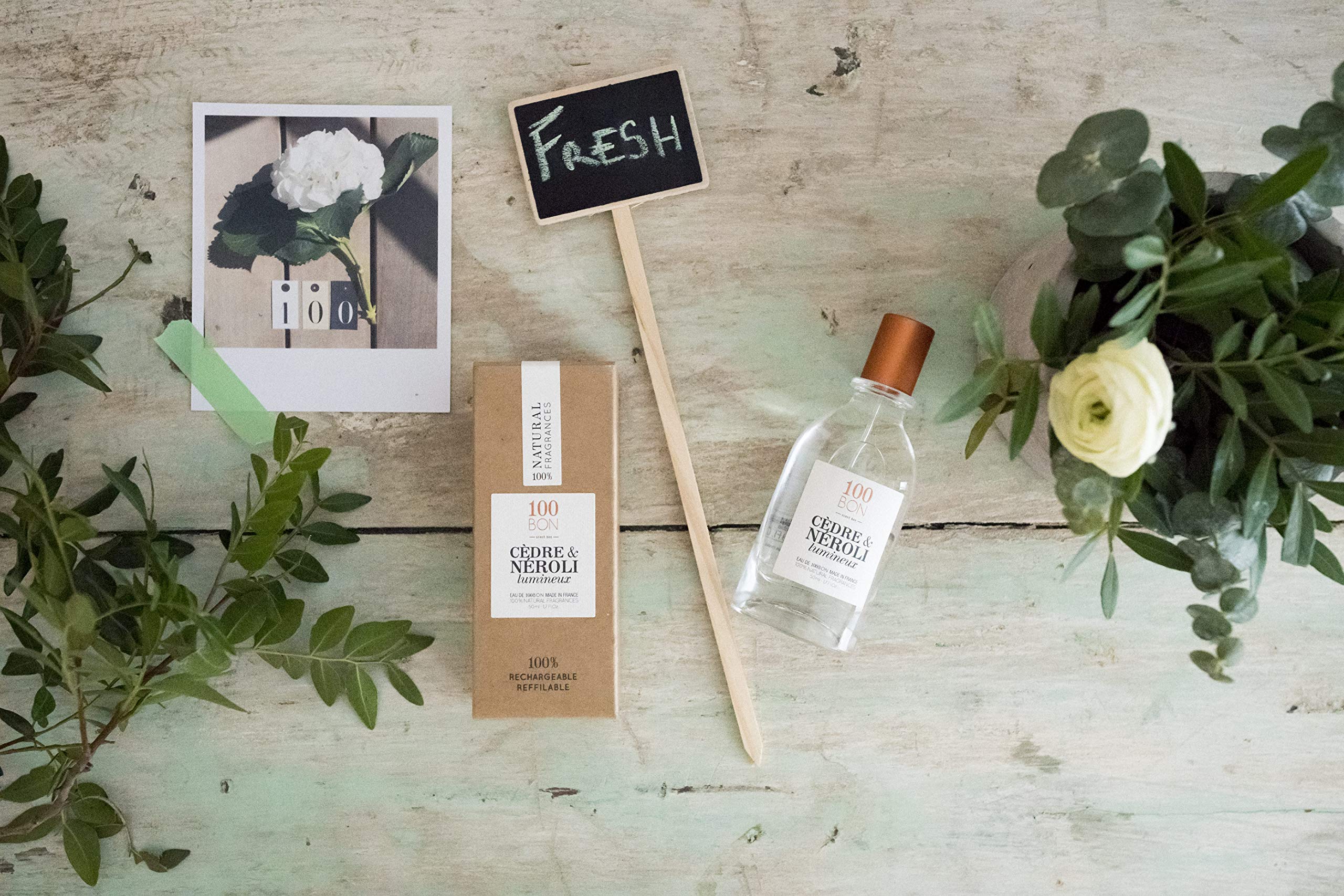 100BON Cedre & Neroli Lumineux Unisex Fragrance ââ‚¬â€œ Neroli & Cedar Fragrance for Women & Men ââ‚¬â€œ Soothing Organic Fragrance with Sensual, Light & Woody Fragrance - 100% Natural Fragrance Sp