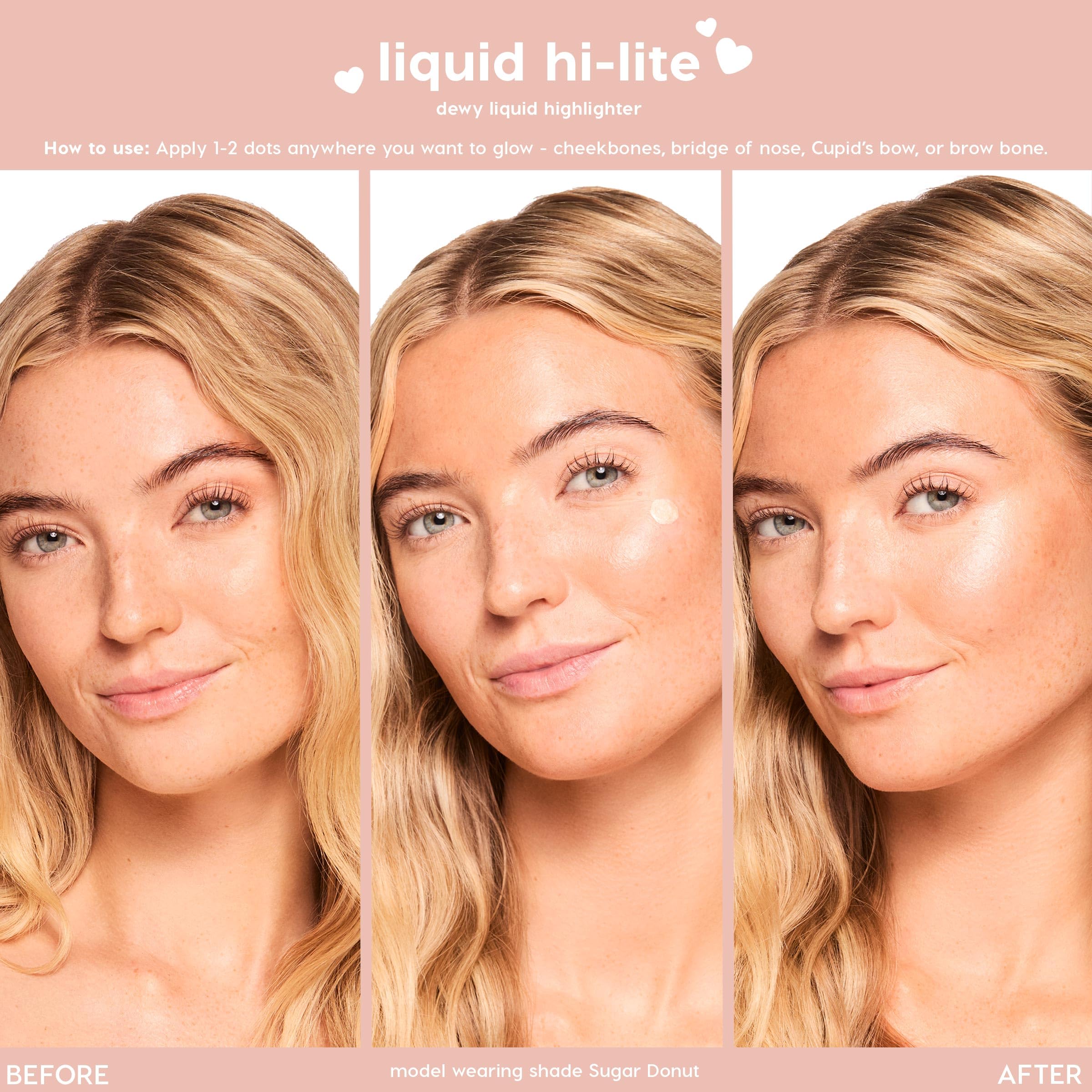 ColourPop Hi-Lite Dewy Liquid Highlighter - Ultra-Reflective Face & Body Illuminator - Glowy Summer Makeup with Hyaluronic Acid & Niacinamide for a Blendable Glow - Pink Pony (0.38 oz)