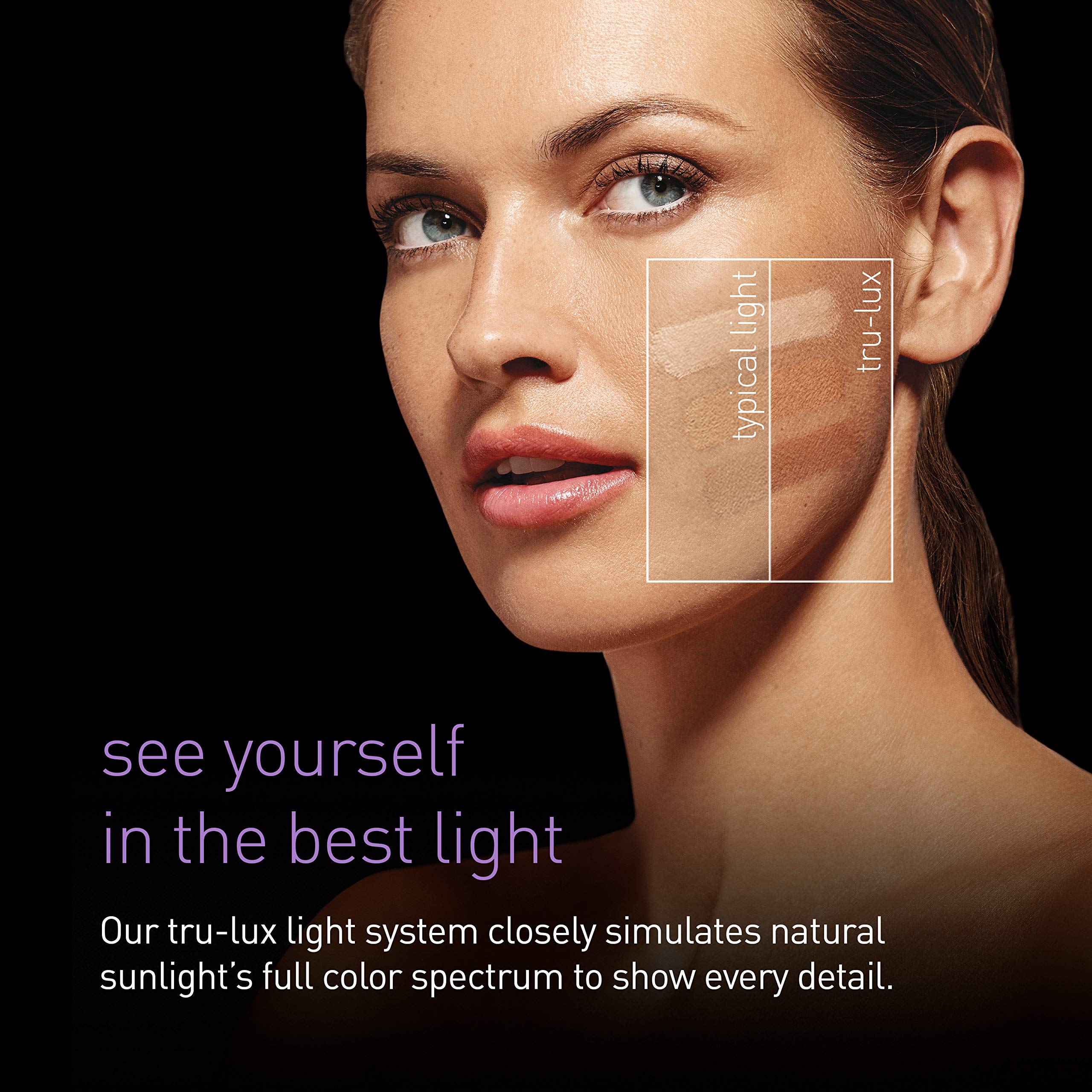 simplehuman Sensor Mirror, 5 Round Rechargeable Mini Travel Makeup Mirror, 10x Magnification, Brushed Stainless Steel