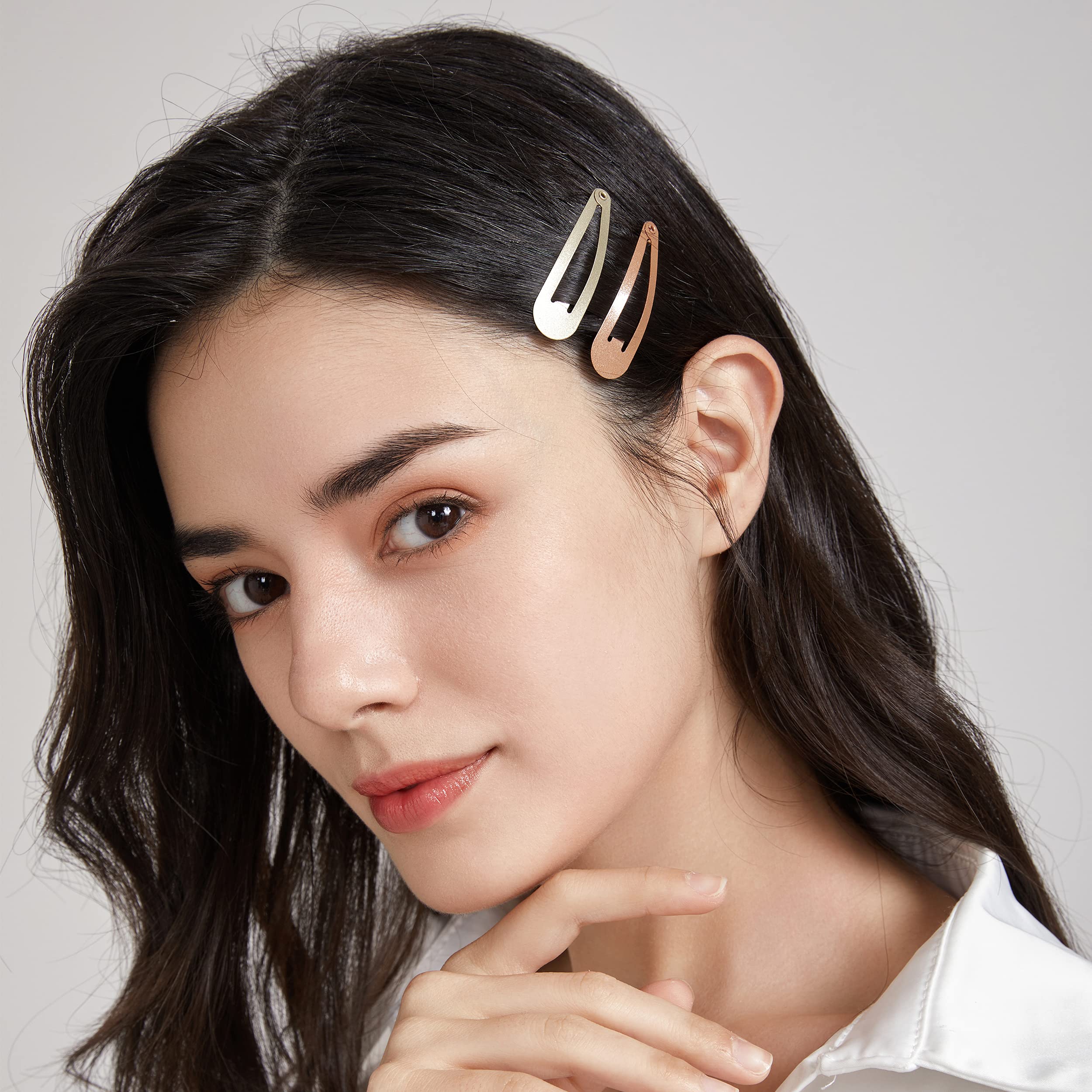 Dofash Snap Hair Clips Metal Grips 5cm/2in Basic Hair Accessories 12pcs (Blonde)