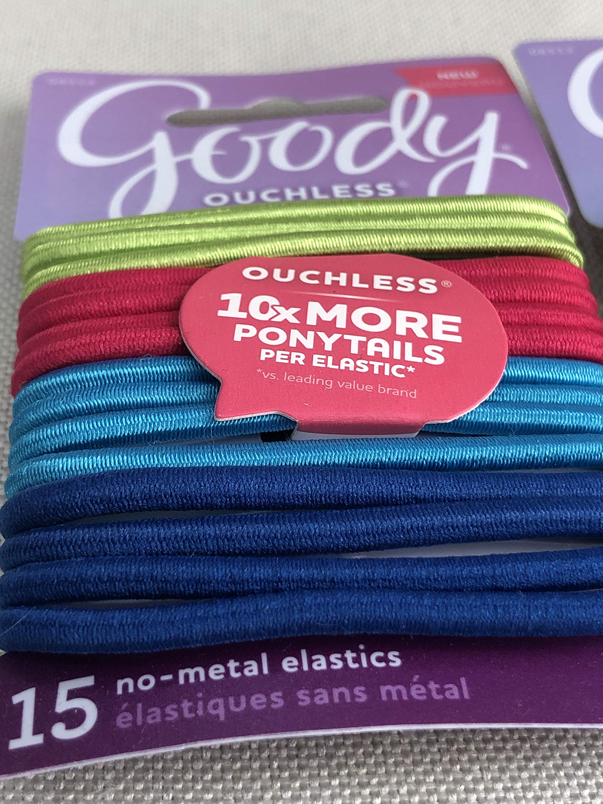 Goody Corporate Ouchless Elastic, Metallic Attitude, 15 Count