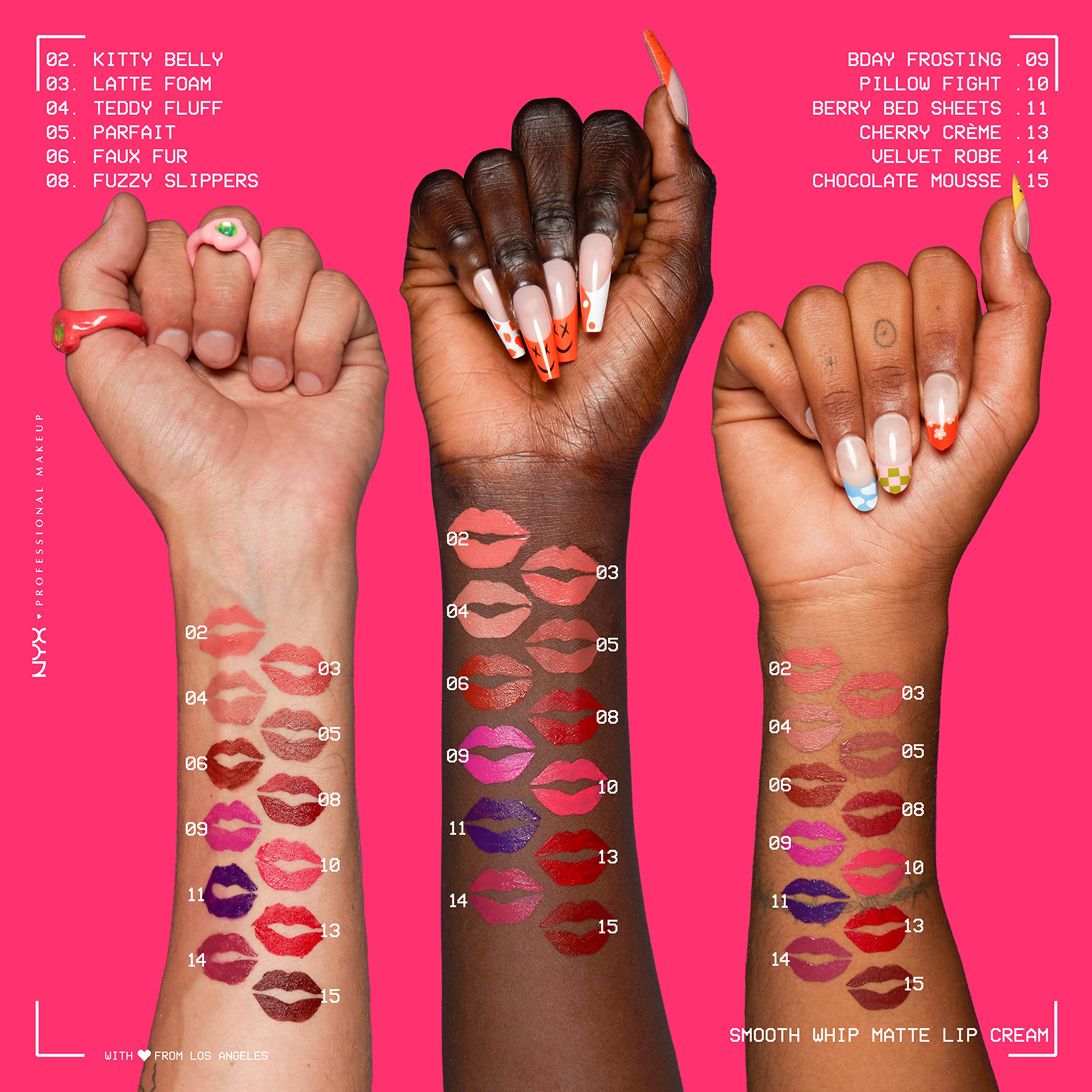 NYX PROFESSIONAL MAKEUP Smooth Whip Matte Lip Cream, Long Lasting, Moisturizing, Vegan Liquid Lipstick - Bday Frosting (Violet Red)