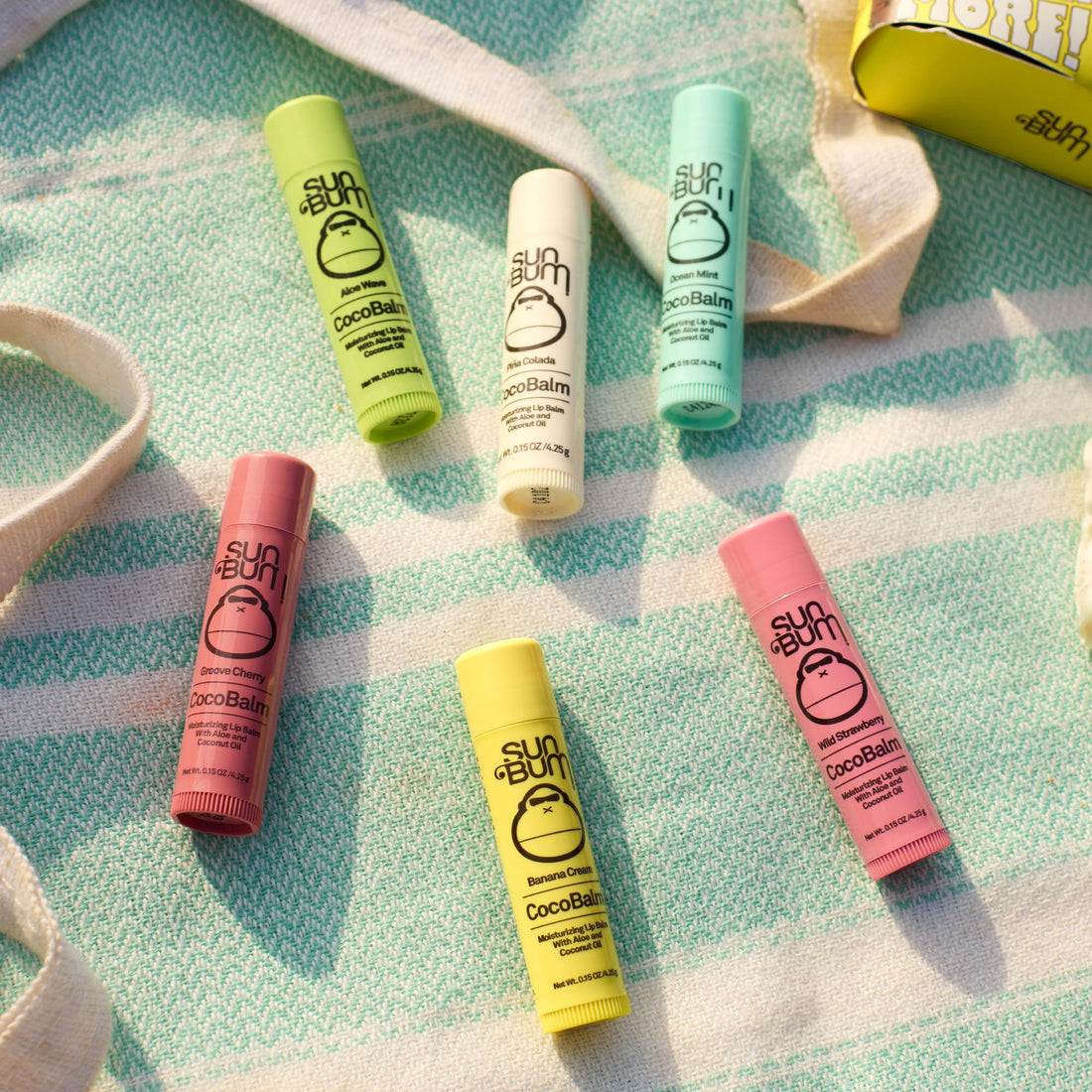 Sun Bum Cocobalm Piña Colada - Hydrating Lip Balm with Coconut Oil and Aloe Vera - 0.15 oz Stick