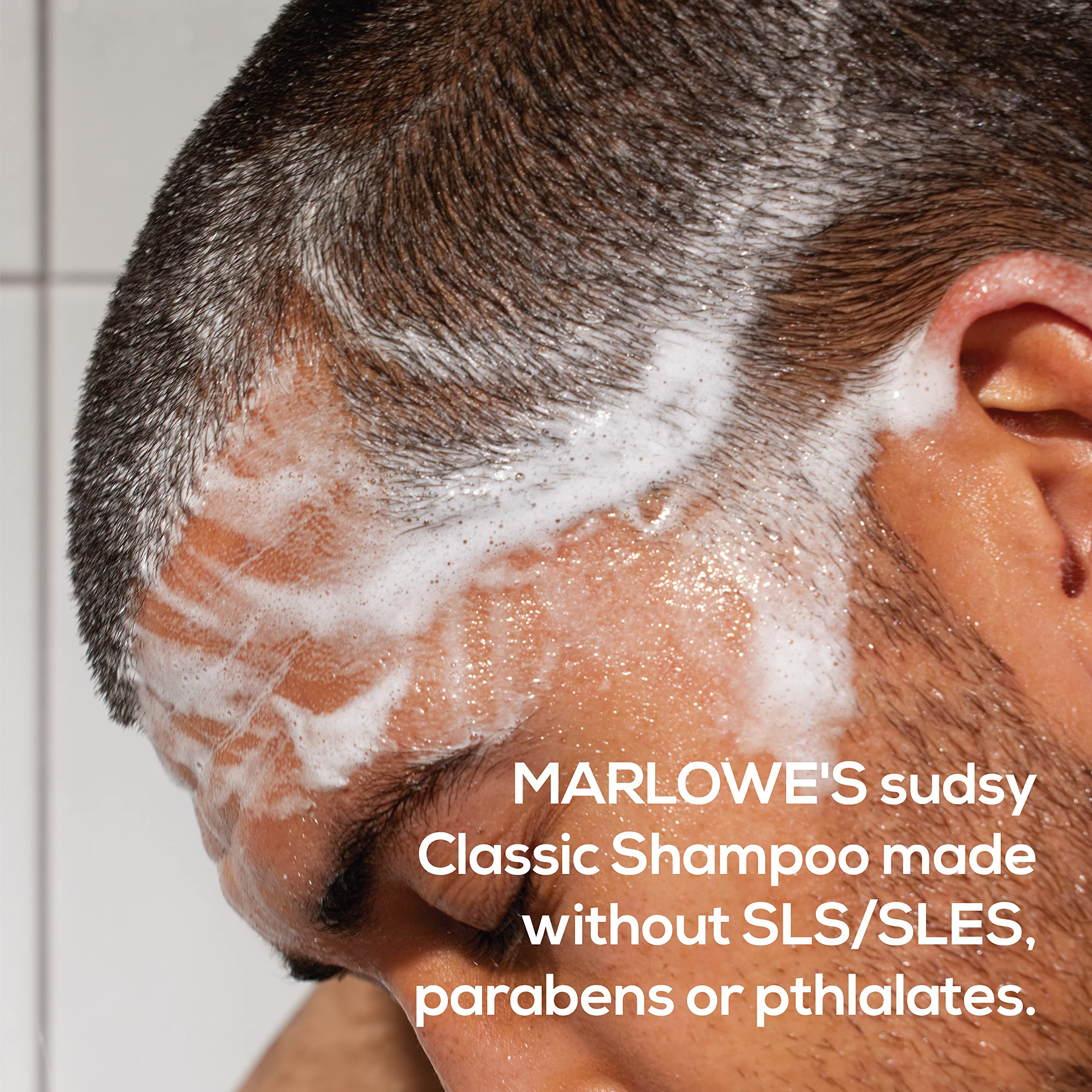 MARLOWE. No.172 Classic Mens Shampoo, Clarifies, Invigorates and Refreshes Hair with Moisturizing Argan Oil & Coconut Oil, All Hair Types, Paraben & Phthalate Free, 8 Fl Oz