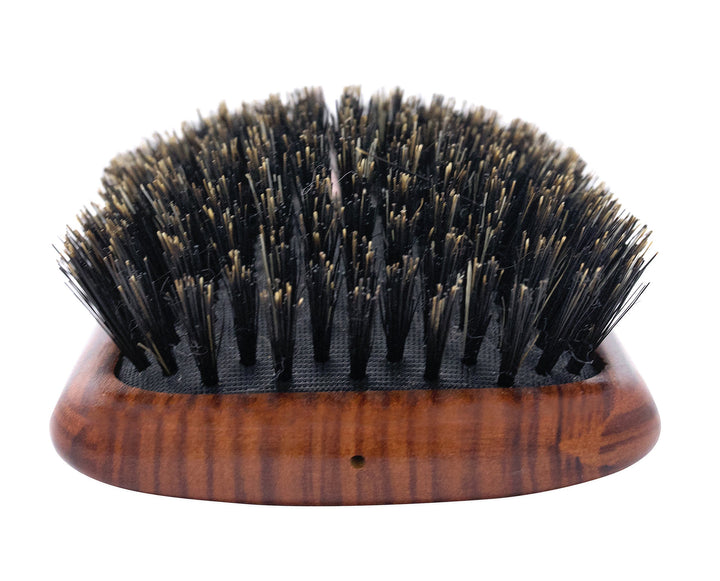Spornette Deville Cushion Paddle Brush, Boar Bristle Hair Brush with Wooden Handle - For Straightening, Smoothing, Detangling, Styling & Brush Outs for Women, Men, & Kids - All Hair Types
