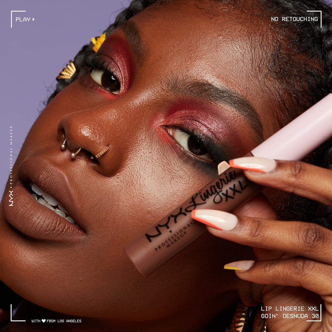 NYX PROFESSIONAL MAKEUP Lip Lingerie XXL Matte Liquid Lipstick - Goin Desnuda (Chocolate Brown)