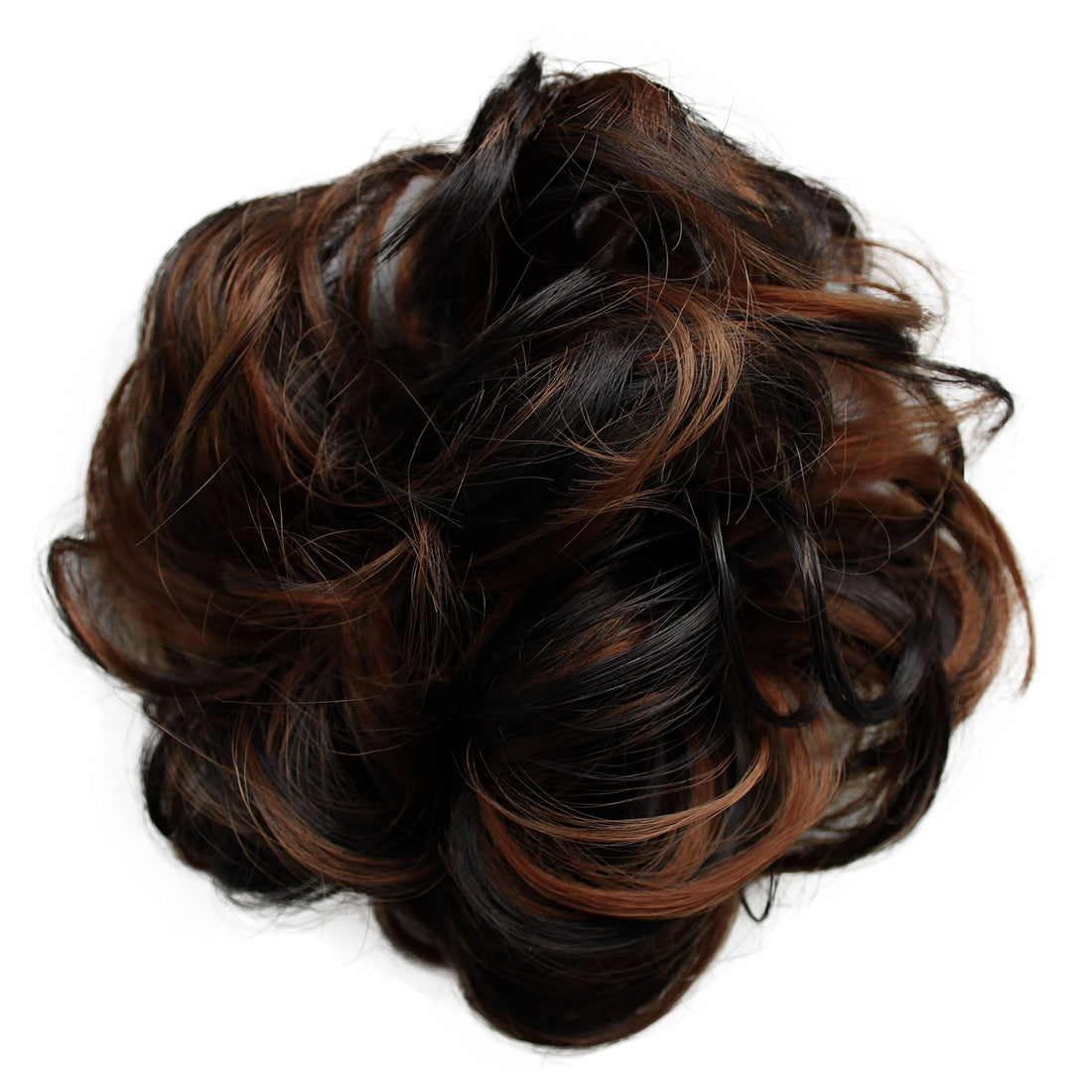 brown mix 4H30A : PRETTYSHOP Scrunchie Scrunchy Bun Up Do Hair piece Hair Ribbon Ponytail Extensions Wavy Curly or Messy brown mix 4H30A