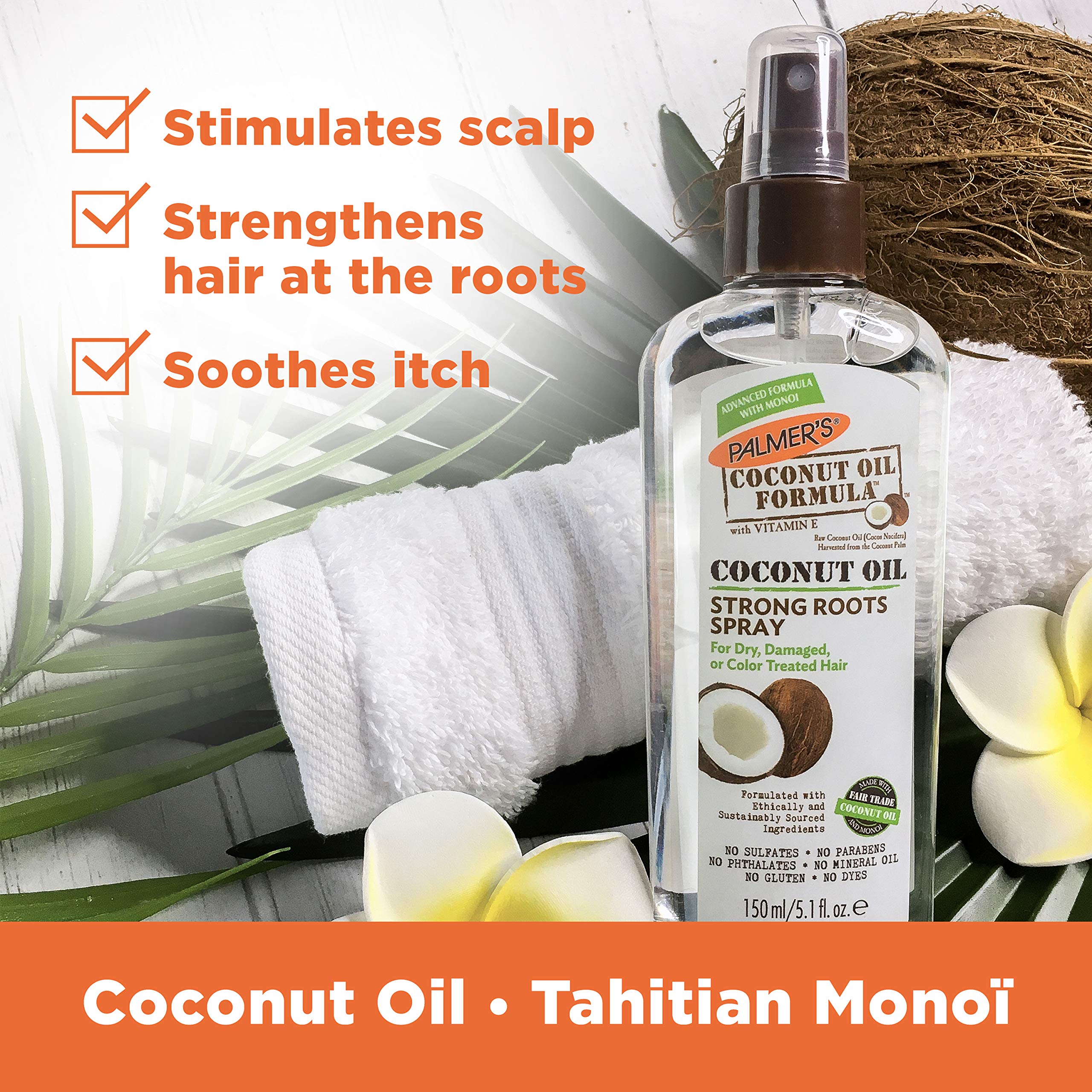 Palmer's Coconut Oil Formula Strong Roots Spray, 5.1 fl. oz., Pack of 2