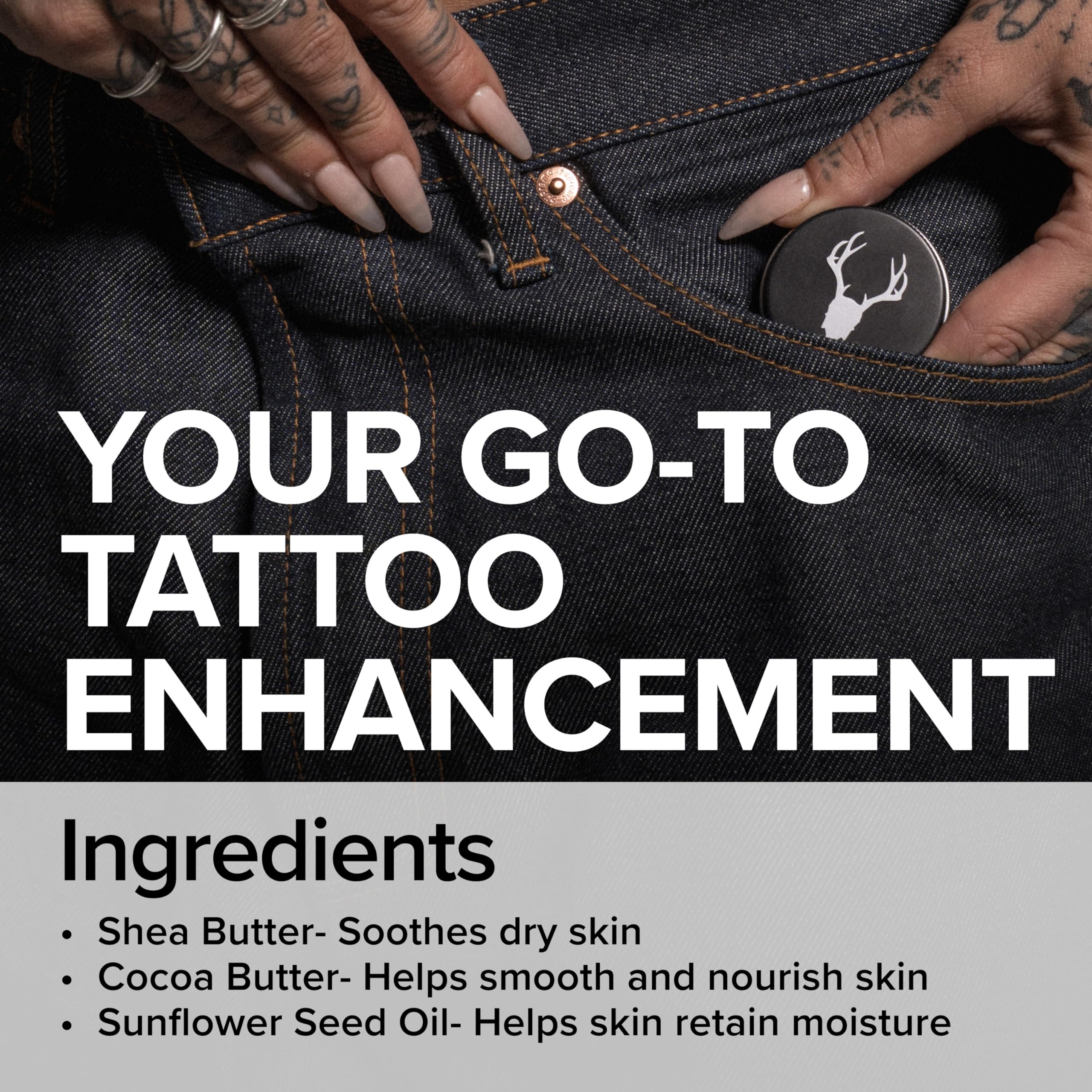 Mad Rabbit Tangerine & Vanilla Balm Salve - Tattoo Balm & Aftercare Cream, Color Enhancement that Revives Old Tattoos, Hydrates New Tattoos