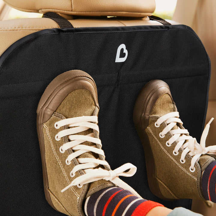 Munchkin® Back Seat Cover for Kids, Deluxe Kick Mats™ Car Seat Protector, Black, 2 Pack