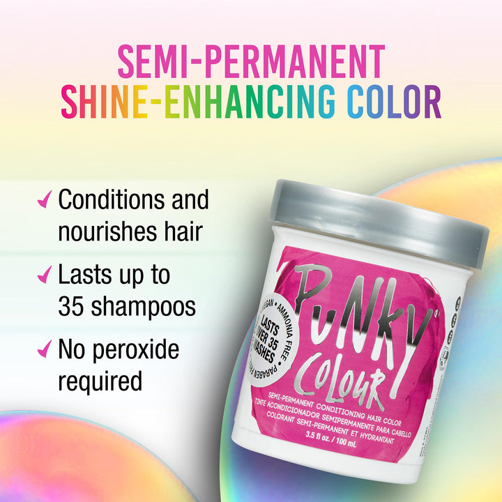 Punky Jerome Russell Semi Permanent Hair Color Conditioning, 100Ml - Flamingo Pink (Pack Of 1)