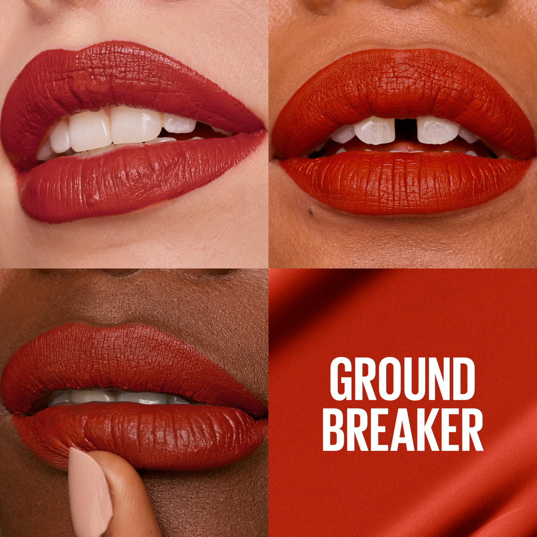 Maybelline Super Stay Matte Ink Liquid Lipstick Makeup, Long Lasting High Impact Color, Up to 16H Wear, Ground-Breaker, Maple Leaf Red, 1 Count, Packaging May Vary