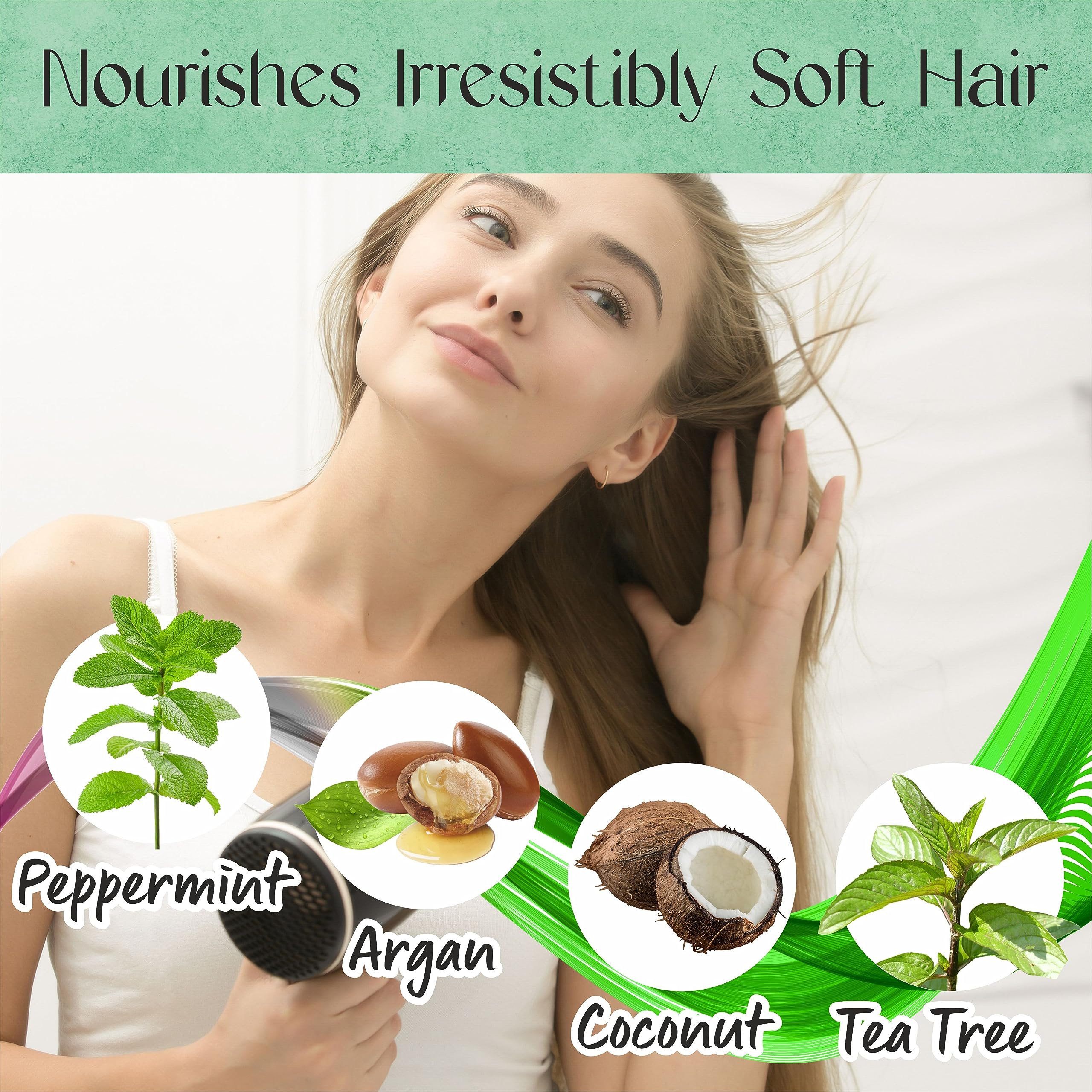 Peppermint Oil Shampoo and Conditioner Set for Hair Growth and Thickening - For Thinning Hair and Hair Loss Treatments for Women & Men, Sulfate Free, 20.2 FL Oz Each