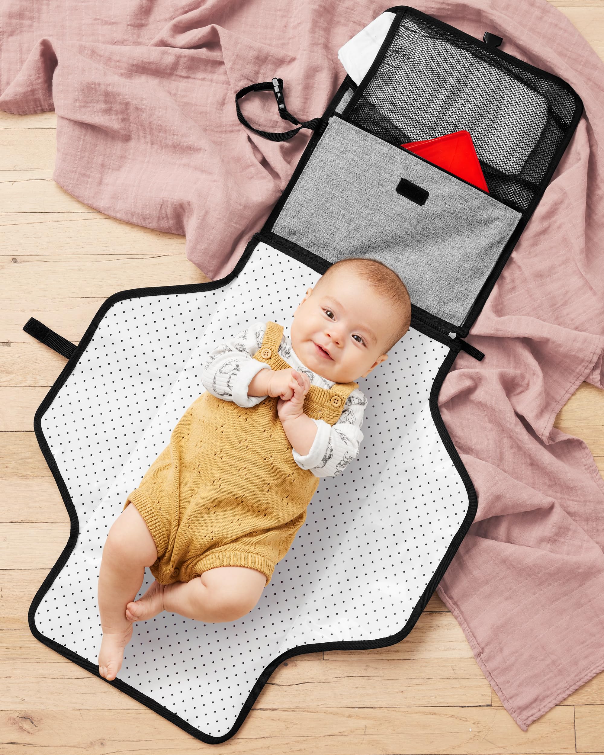 Skip Hop Portable Baby Changing Pad, Pronto, Grey Melange