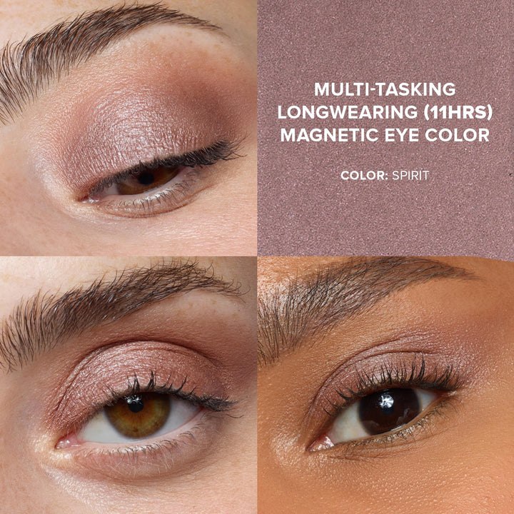 Nudestix Magnetic Luminous Eye Color Pencil, Eyeshadow + Eyeliner + Eyelid Primer + Highlighter Stick, Satin Finish Cream Makeup, Long Lasting, Waterproof, Shade: Spirit