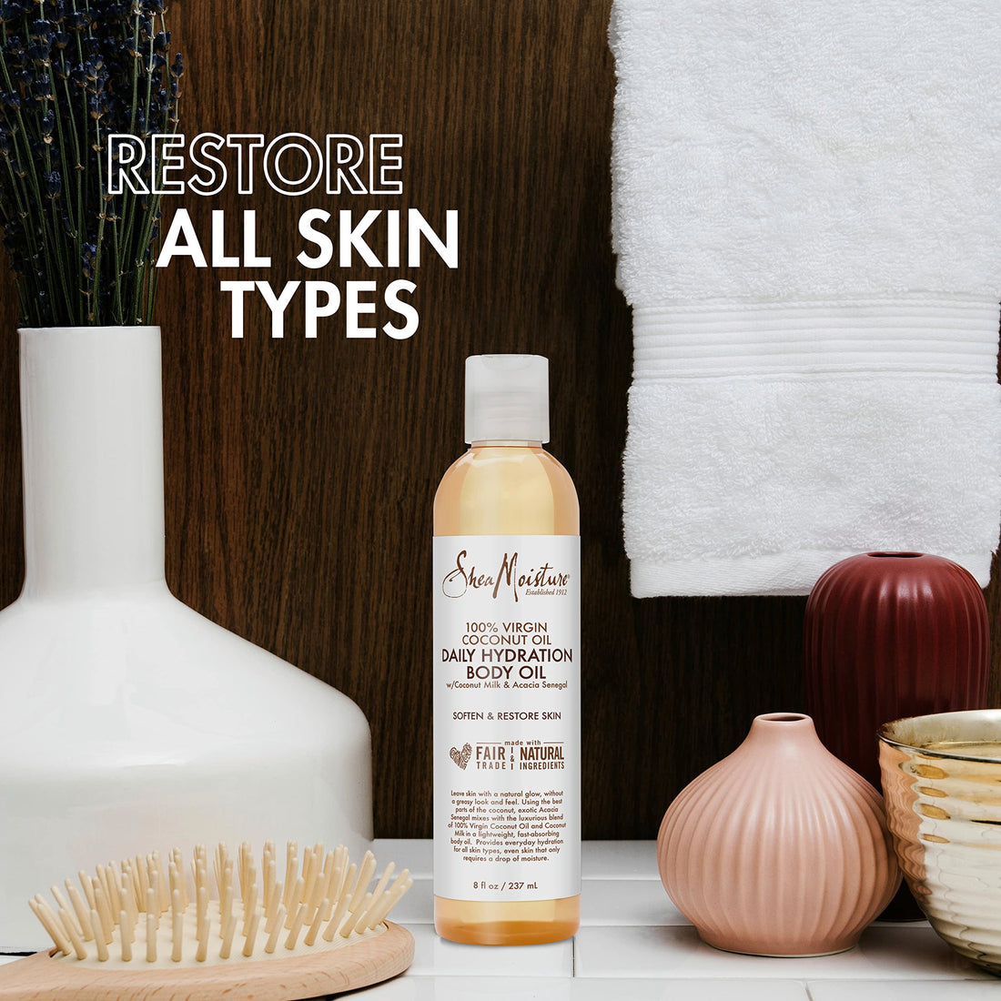 SheaMoisture Daily Hydration Body Oil 100% Virgin Coconut Oil (8 oz.)