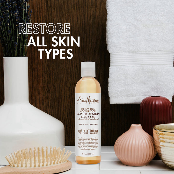 SheaMoisture Daily Hydration Body Oil 100% Virgin Coconut Oil (8 oz.)