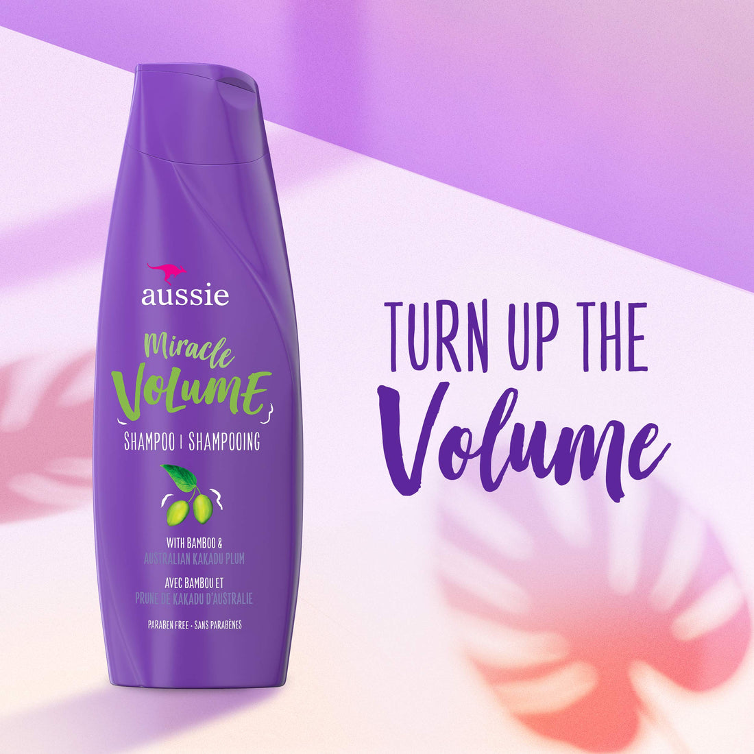 Aussie Miracle Volume With Bamboo & Kakadu Plum, Paraben Free Shampoo & Conditioner, 26.2 Fl Oz Dual Pack, 52.4 Fl Oz (Pack Of 2)