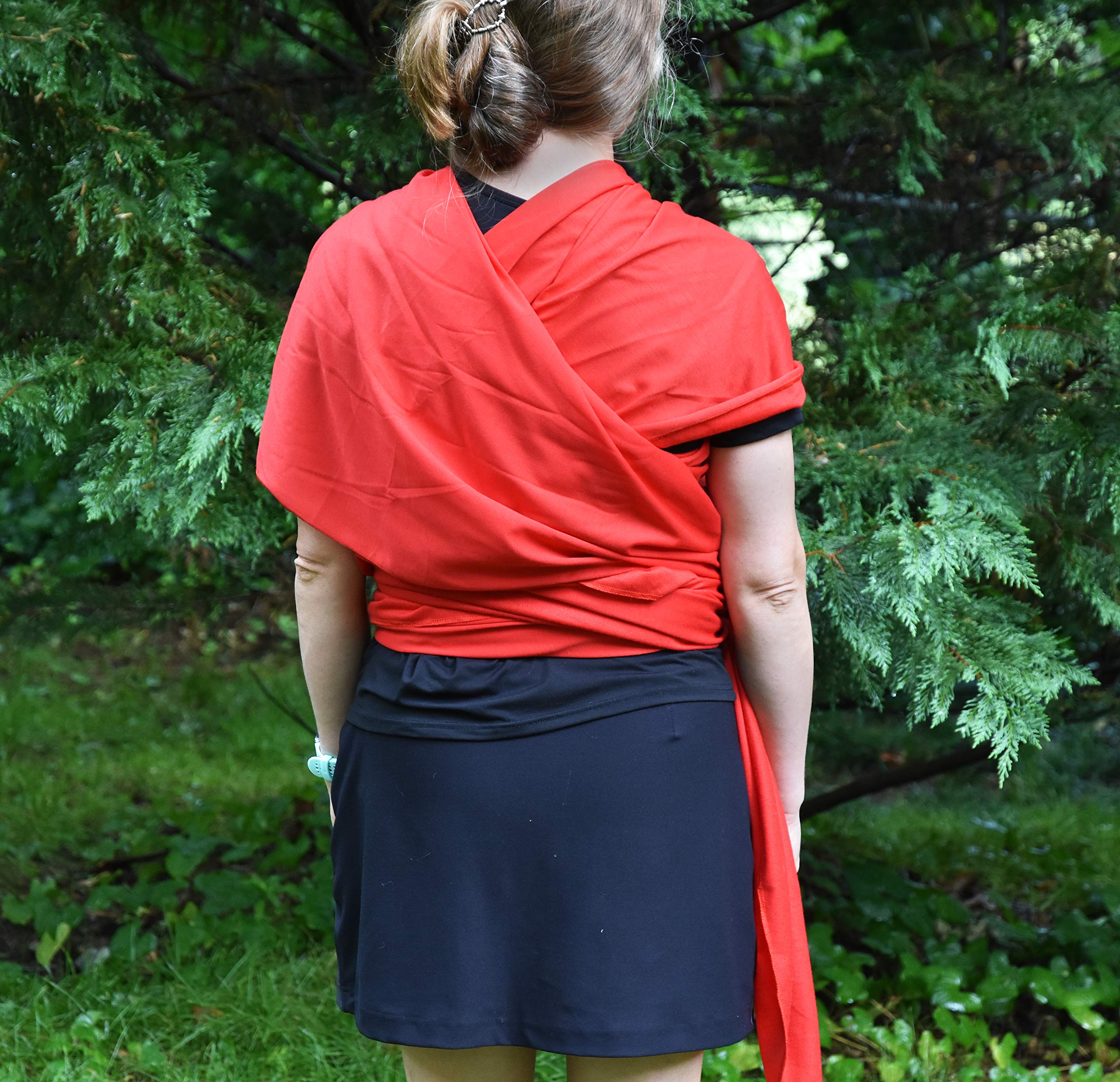 Baby Wrap Carrier Soft, Stretchy, Cotton Baby Wrap, Baby Sling, Nursing Cover Up for use with Newborn-Toddler: Evenly distributes Weight for More Comfortable Carrying (red)