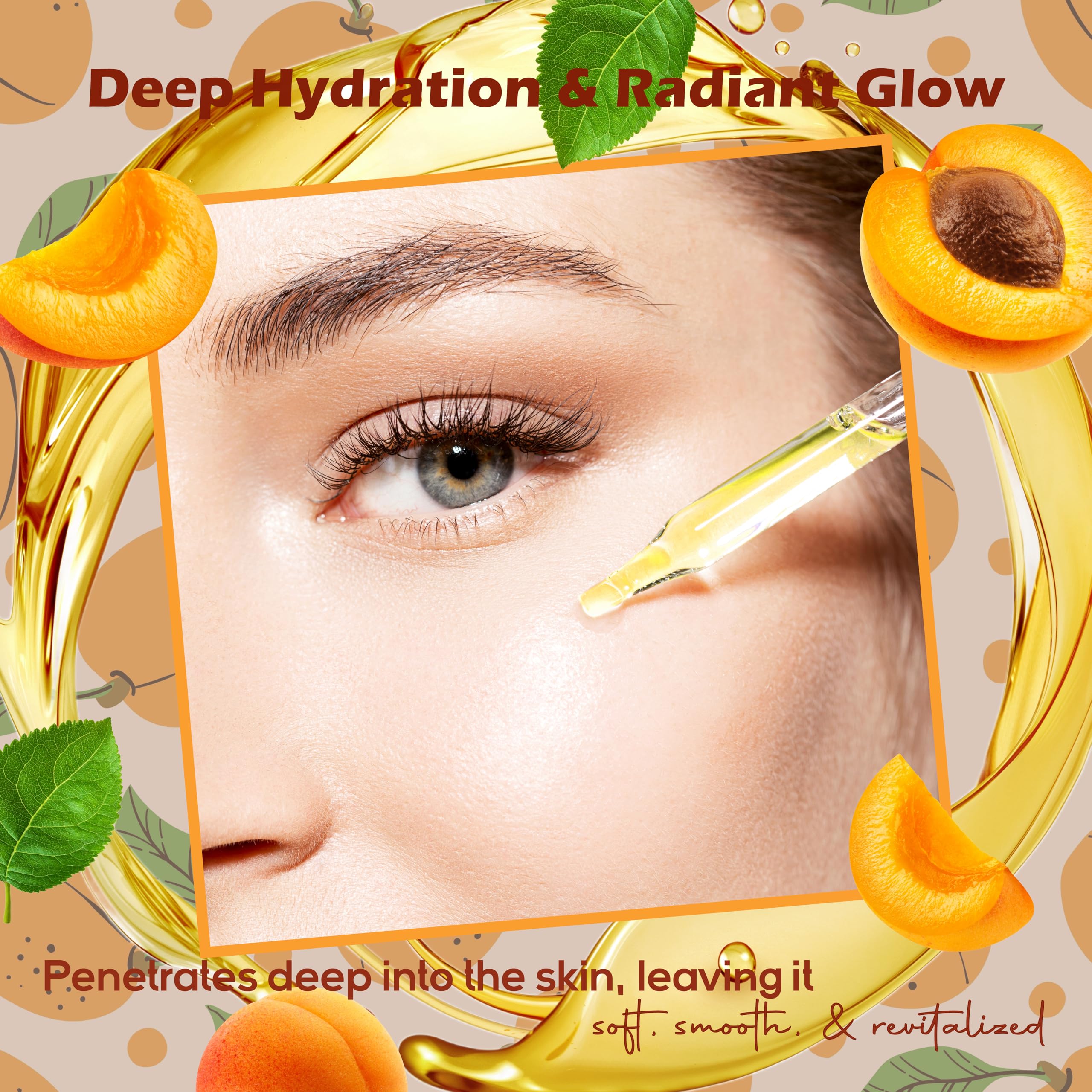 Apricot Kernel Oil 16 fl. oz. Cold Pressed 100% Pure Natural Carrier - Skin, Face, Body And Hair Growth Moisturizer. Great For DYI Cream, Lotions and Lip balm.