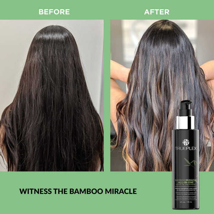 KERATHERAPY Trueplex Bamboo Miracle All-In-One Conditioning Treatment, 6 oz., 178 ml - Vegan Leave in Hair Strengthener with Baobab, Grape Seeds & Bamboo Extract for Color Treated, Dry & Damaged Hair