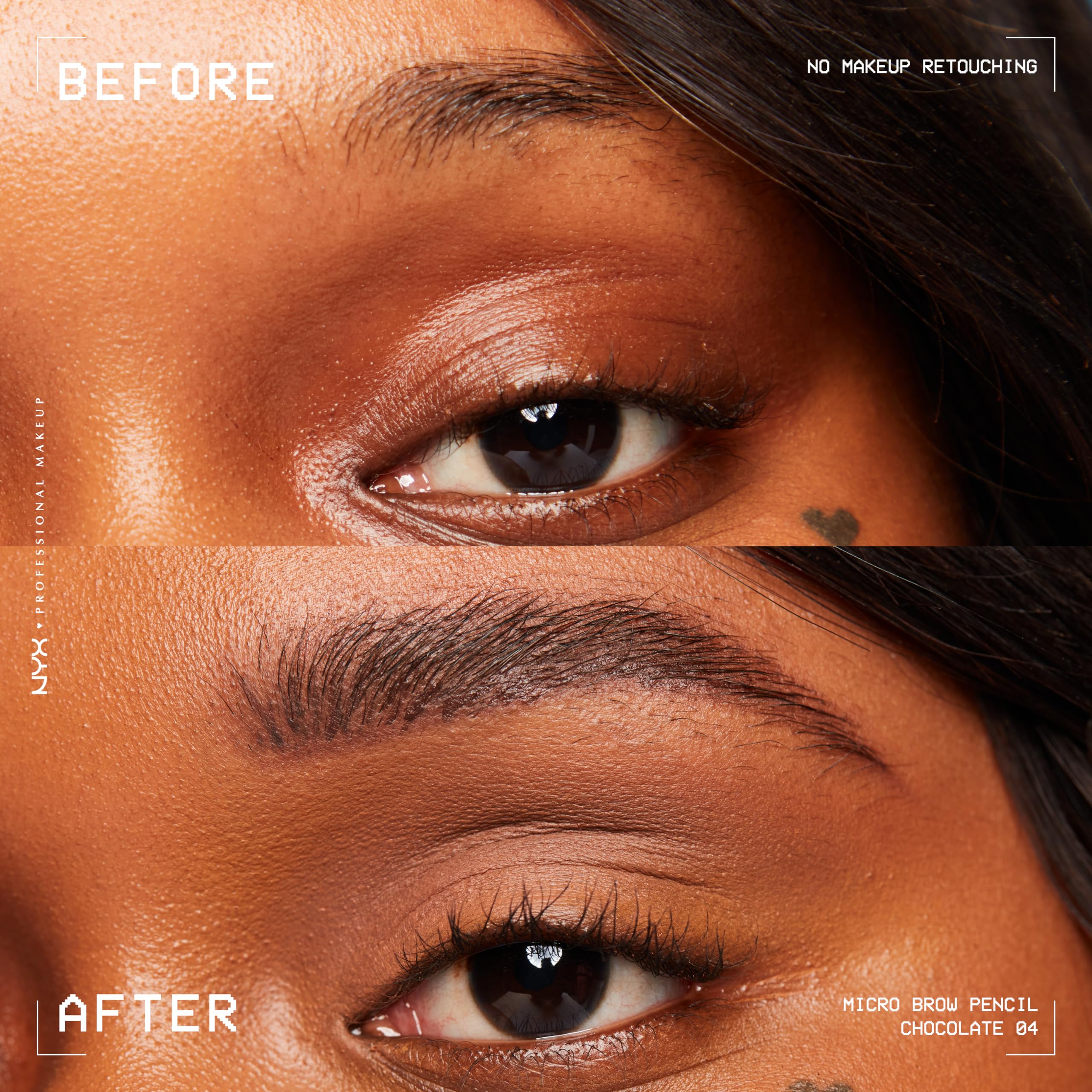 NYX PROFESSIONAL MAKEUP Micro Brow Pencil, Chocolate, 0.01 Pound