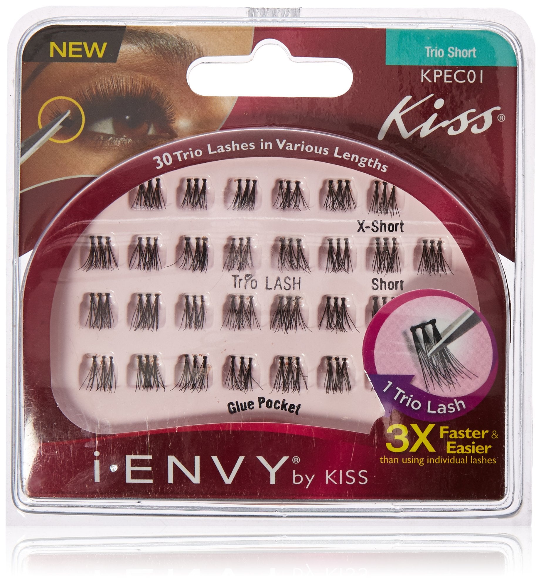 Kiss I Envy Trio Short 30 Trio Lashes