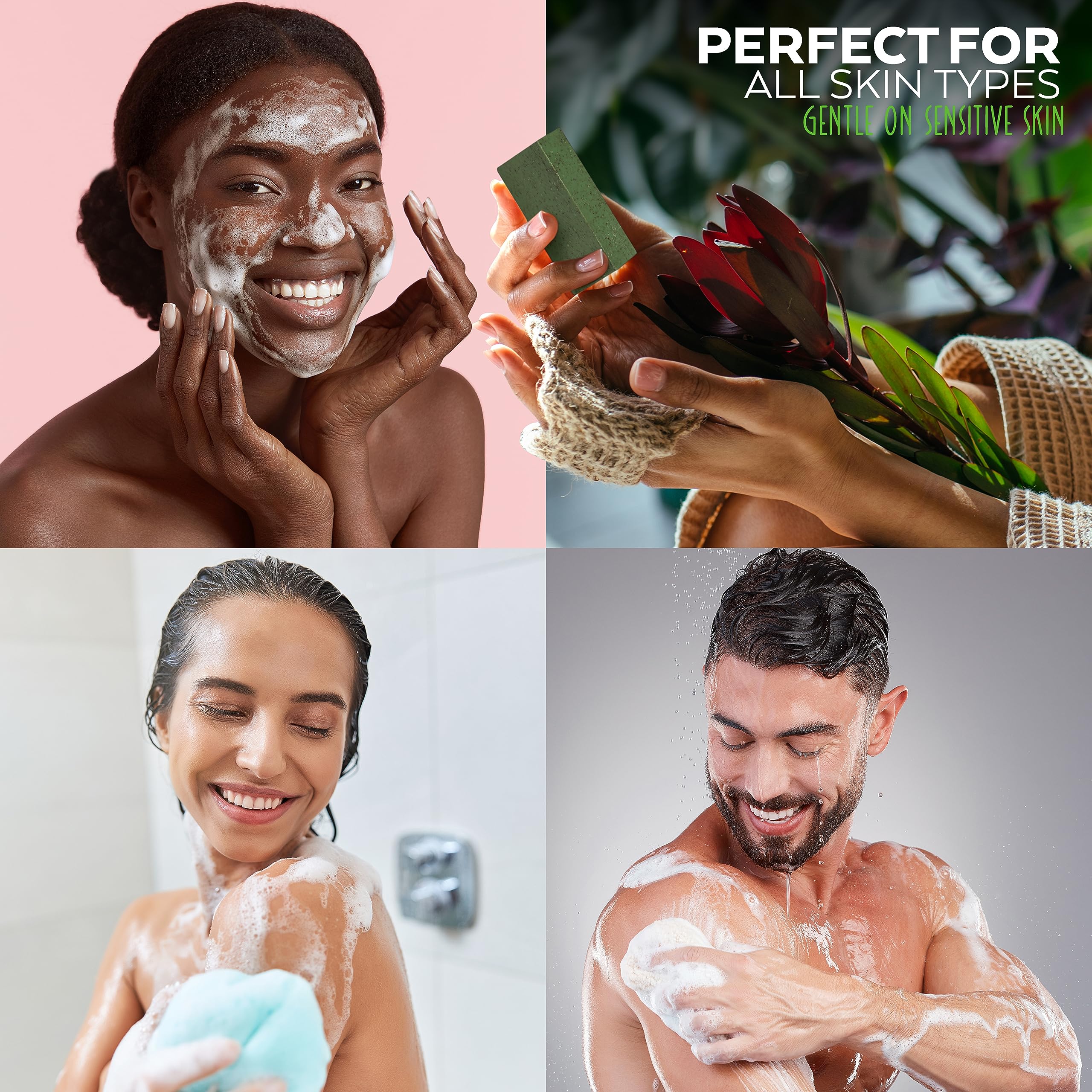 Dead Sea Mud and Neem Soap Bar for Face & Body - Natural and Organic Ingredients – For All Skin Types – Made in the USA 4.5 4oz