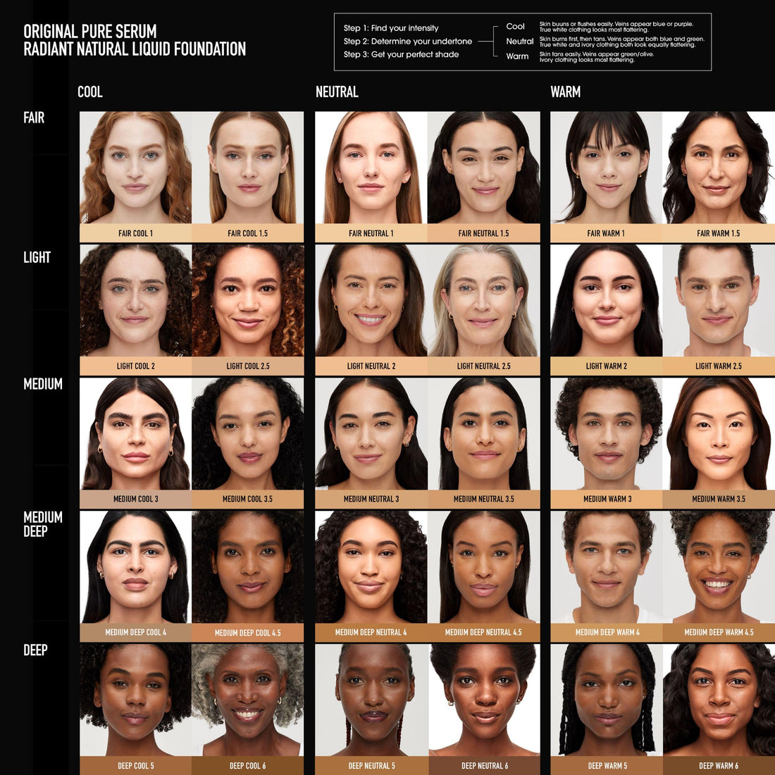 bareMinerals Original Pure Serum Radiant Natural Liquid Foundation Mineral SPF 20, Medium Deep Cool 4.5