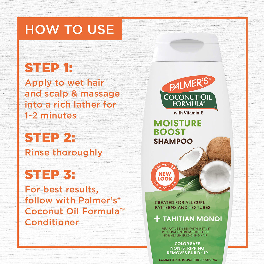 Palmer's Coconut Oil Formula Conditioning Shampoo, 13.5 Fluid Ounce (Pack of 2)