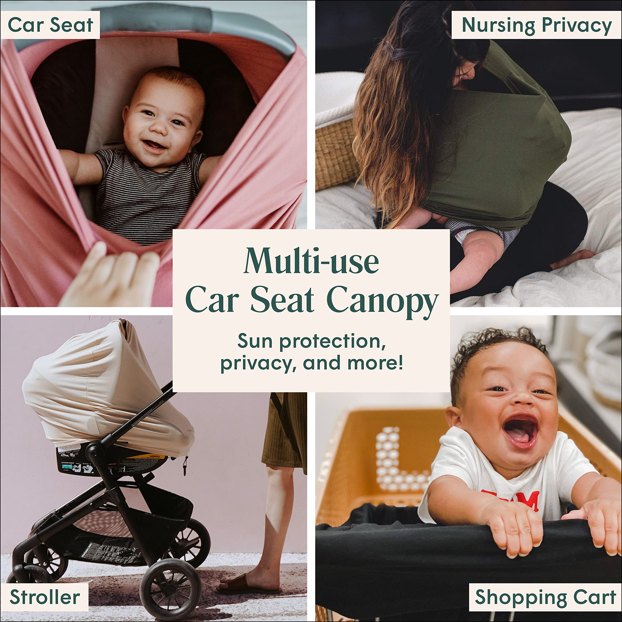 Simka Rose Breathable Nursing & Car Seat Cover for Baby - Breastfeeding Cover for Boy & Girl