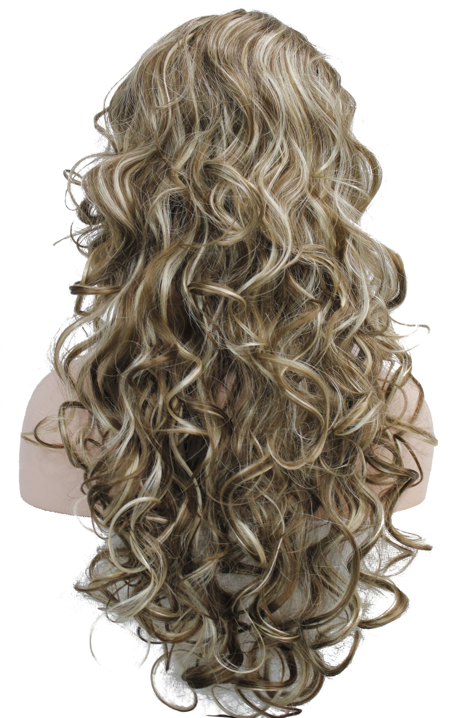 Brown #L12-26: 3/4 Band Headband Wig Women'S Dark Brown Long Curly Wigs For Women Ladies Wigs Wiginway