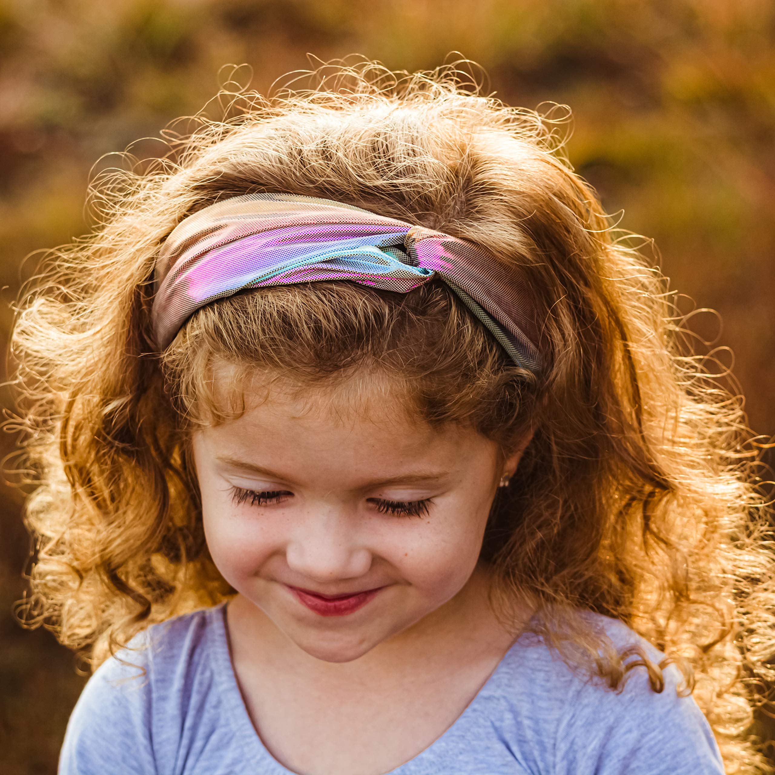 FROG SAC 6 PCS Mermaid Knotted Headbands For Girls, Little Girl Hair Accessories, Kids Knot Headwraps, Criss Cross Turban Head Wraps, Mermaid Headband Party Favors, Hairbands Metallic Hair Bands