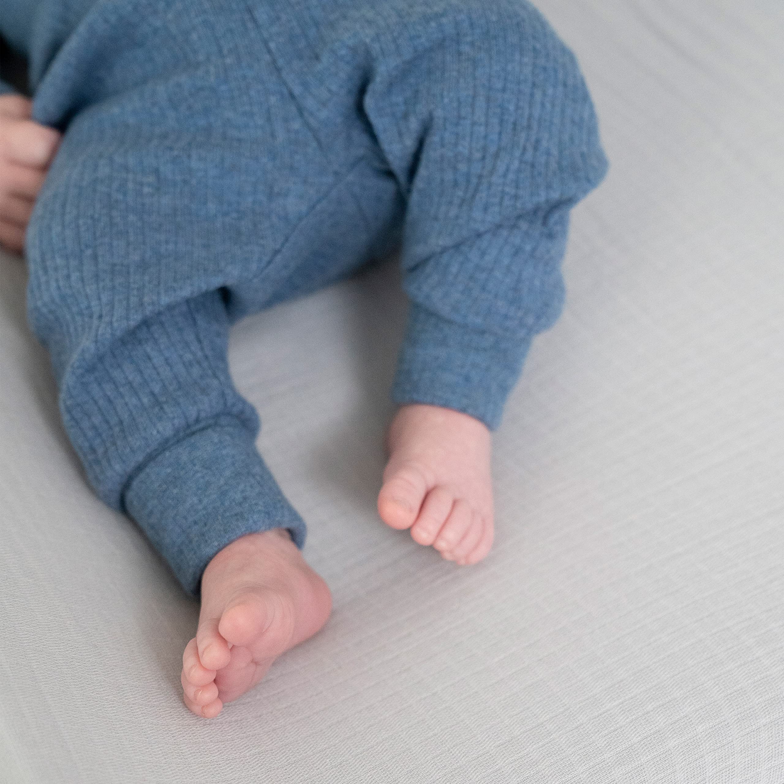 aden + anais Essentials Changing Pad Cover, 100% Cotton Muslin, Super Soft, Breathable, Tailored Snug Fit, Single, Solid Grey