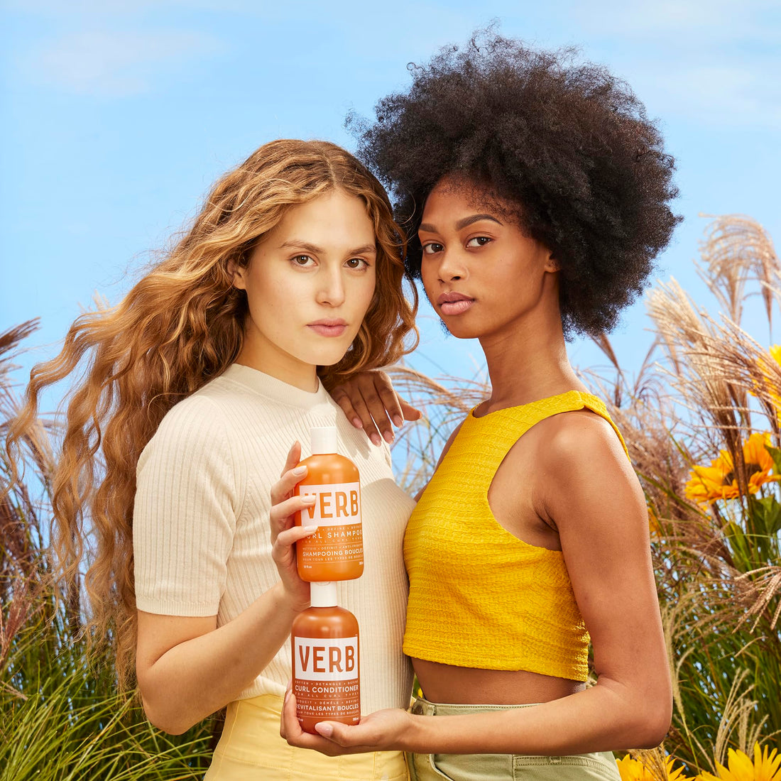 Verb Curl Shampoo & Conditioner Duo - Mild, Cleanse and Smooth Curl Defining Shampoo for Frizzy Hair + Soften, Define and Hydrate Frizz Control Conditioner - Vegan & Sulfate Free, 12 fl oz
