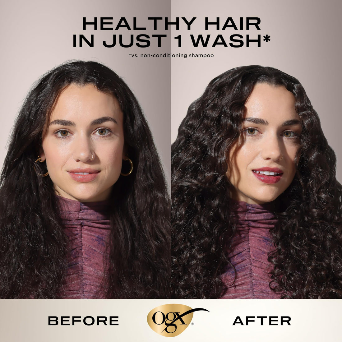 OGX Nourishing + Coconut Milk Shampoo & Conditioner Set, Hydrating & Restoring Moisturizes for Soft Hair After the First Use, Sulfate-Free Surfactants, 4 Items, 4 x 25.4 fl. Oz