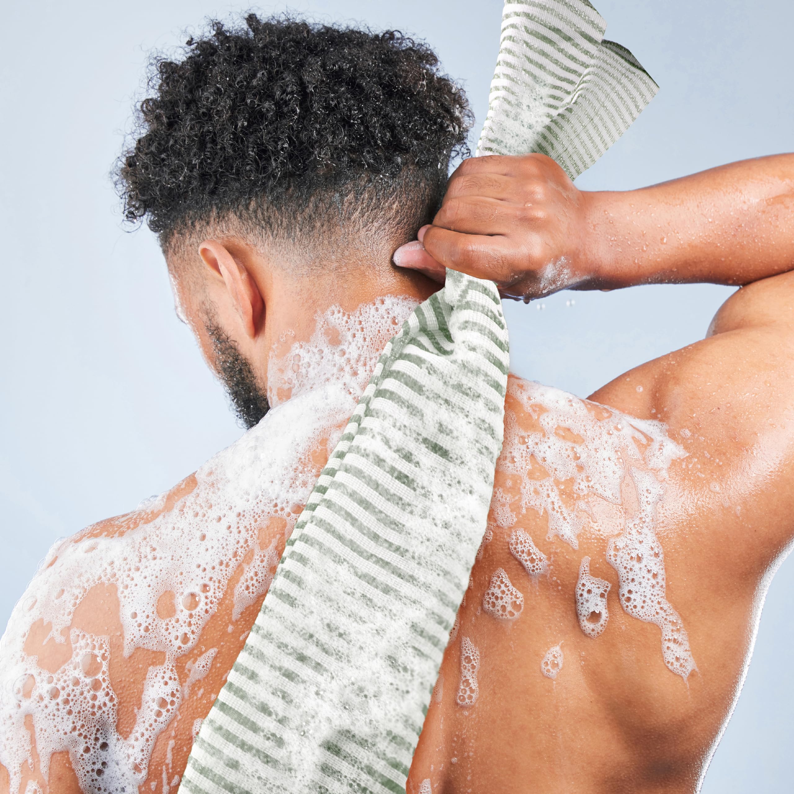 myHomeBody Extra Long Exfoliating Washcloth, Exfoliating Body Scrubber, Exfoliating Towel, Japanese Washcloth, Set of 2