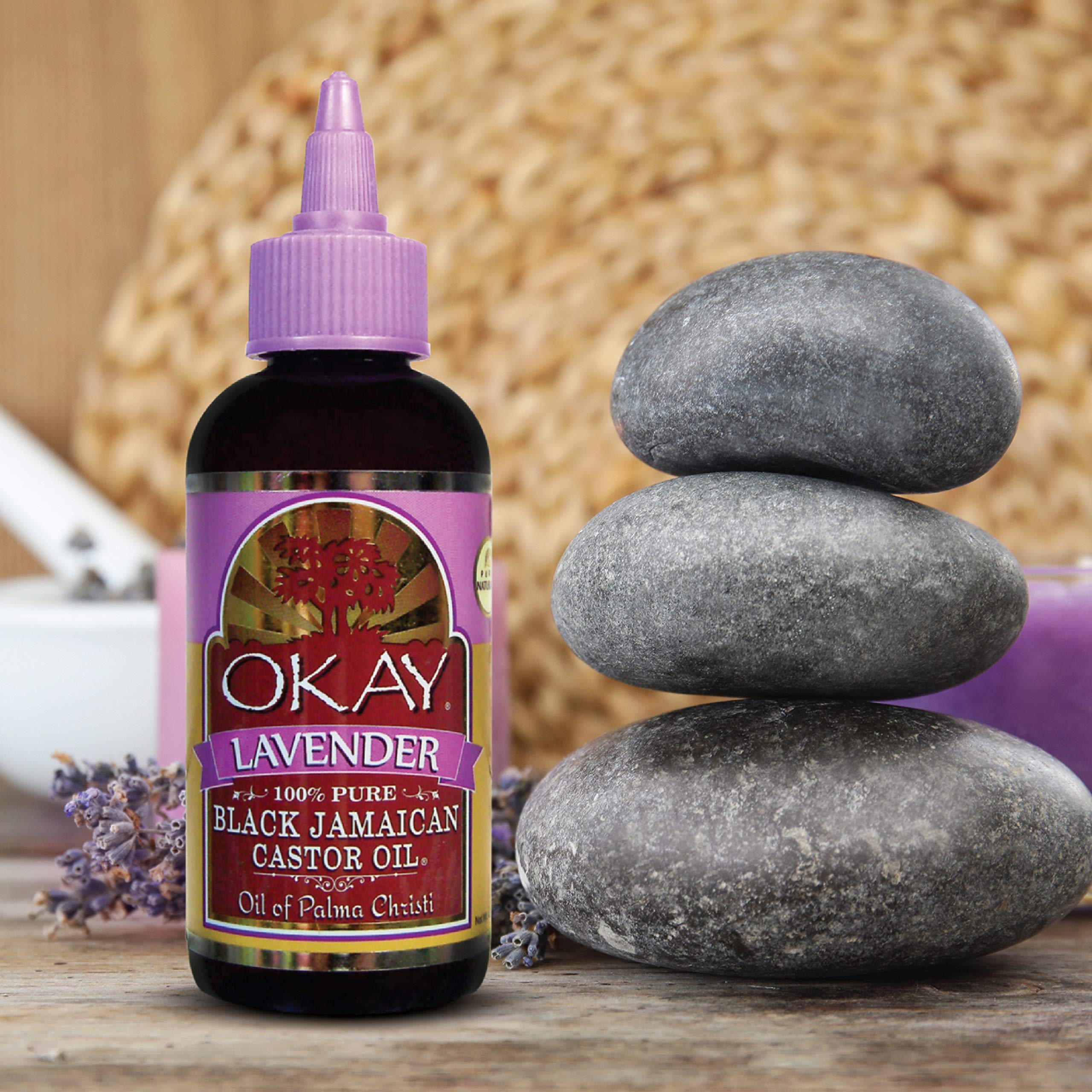 Okay Black Jamaican Castor Oil with Lavender, 4 Ounce