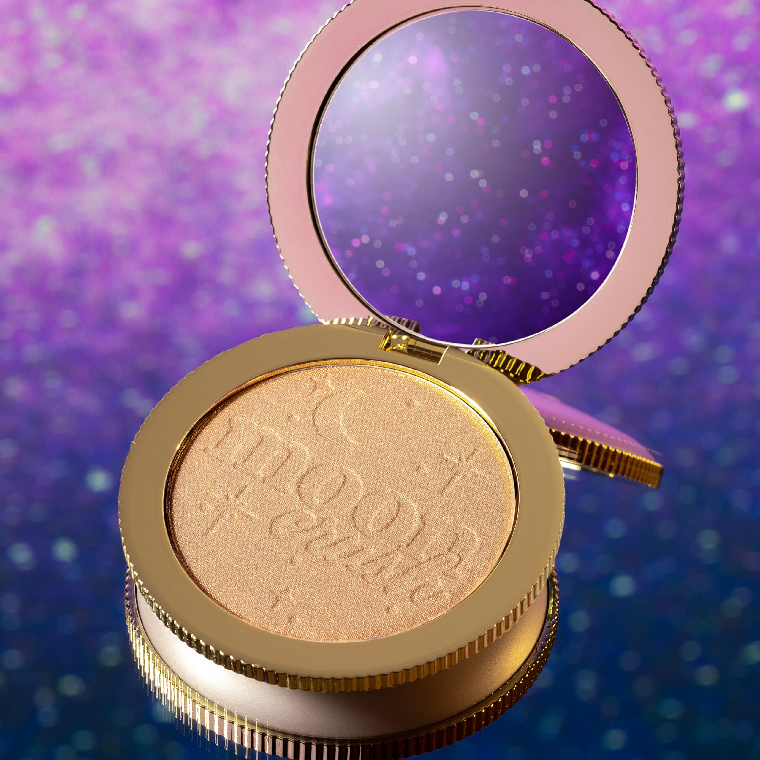 Too Faced Moon Crush Highlighter | Blendable, Weightless, Shimmer + Luminous Glow Finish, 0.24 Ounce, Shooting Star